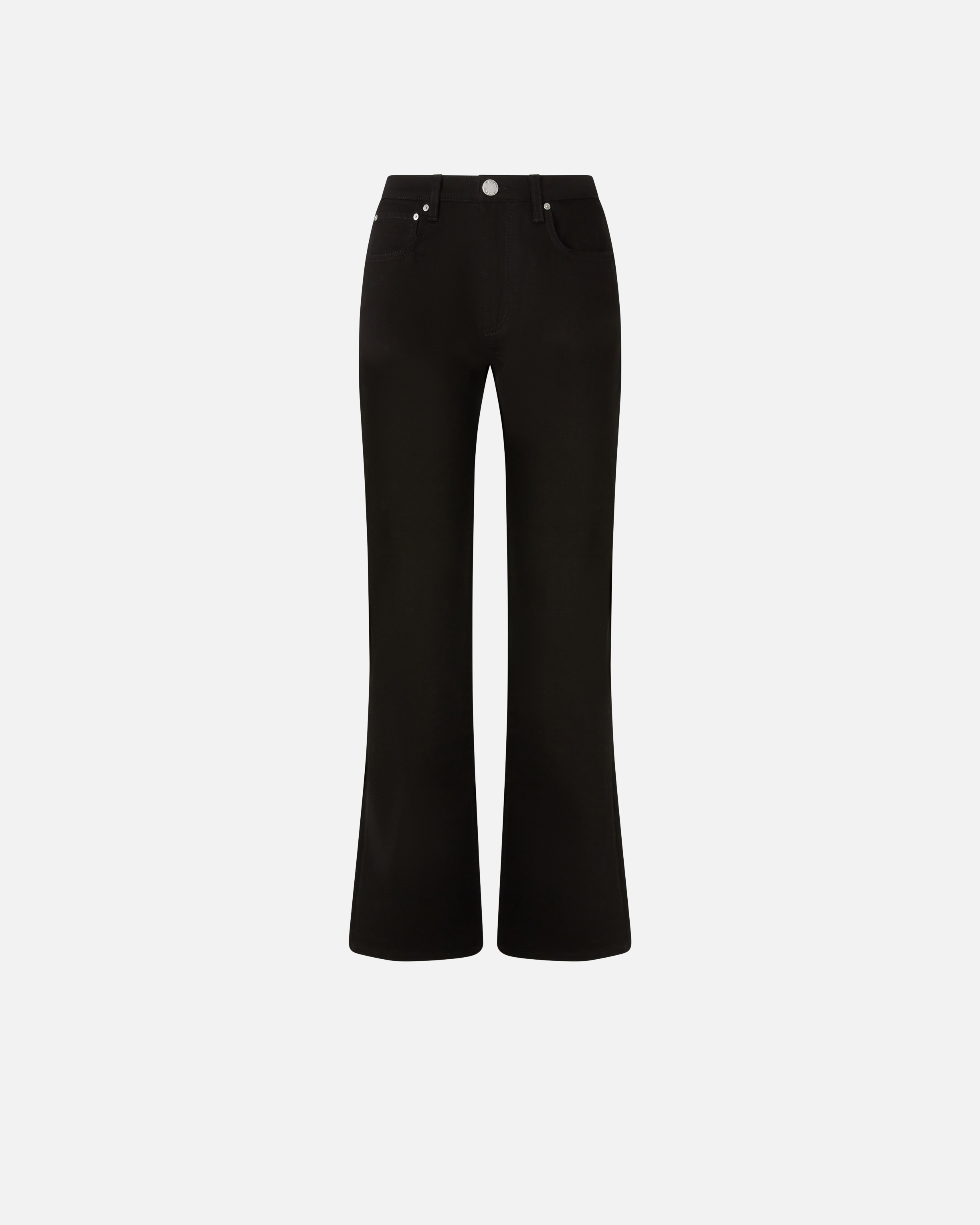 STRAIGHT JEANS WITH SLIT AT THE HEM - 1