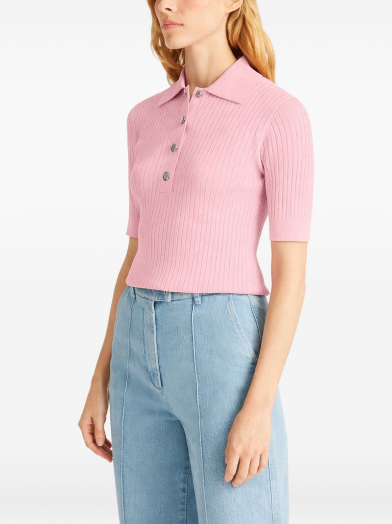 Vera ribbed polo top 4