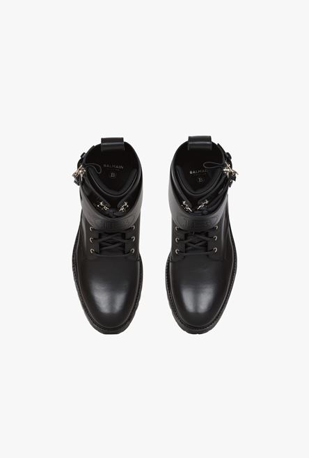 Smooth black leather Phil Ranger ankle boots - 4