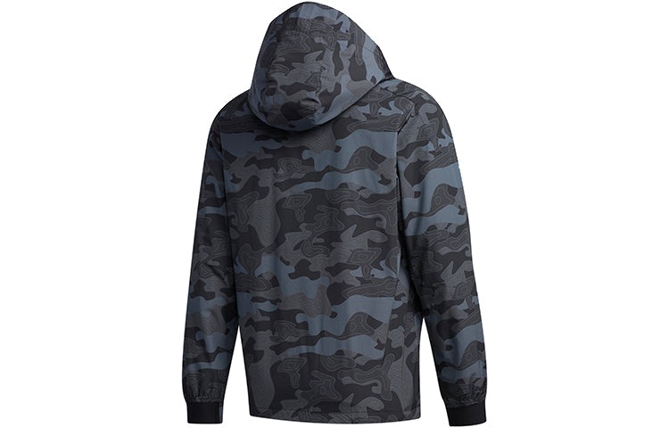 adidas Camouflage Printing Sports Jacket Black FM9371 - 2