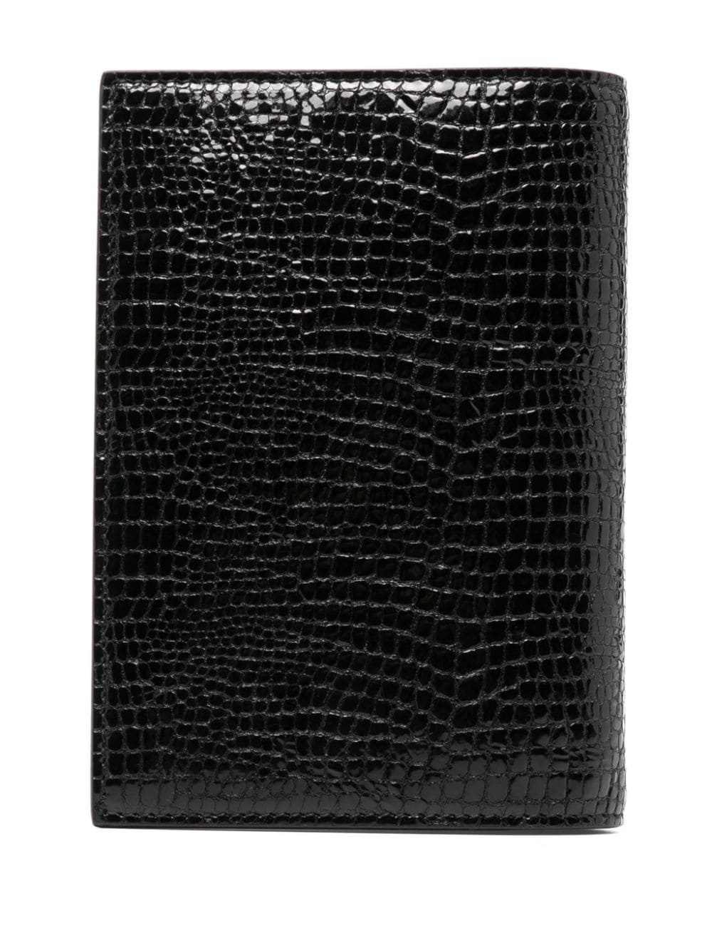 embossed lizard-skin effect cardholder - 2