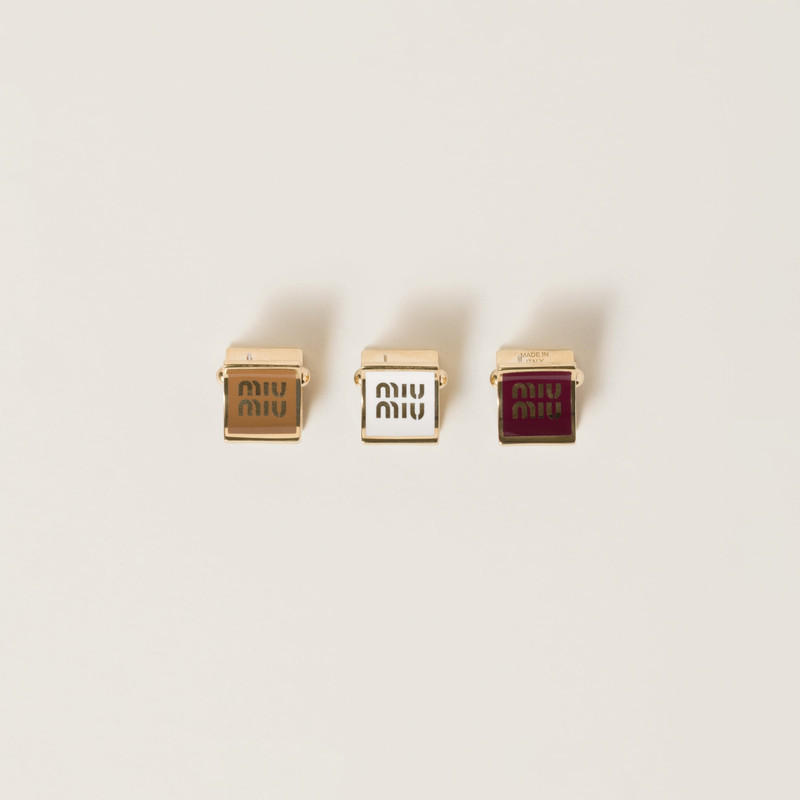 Enameled metal hair clips 1