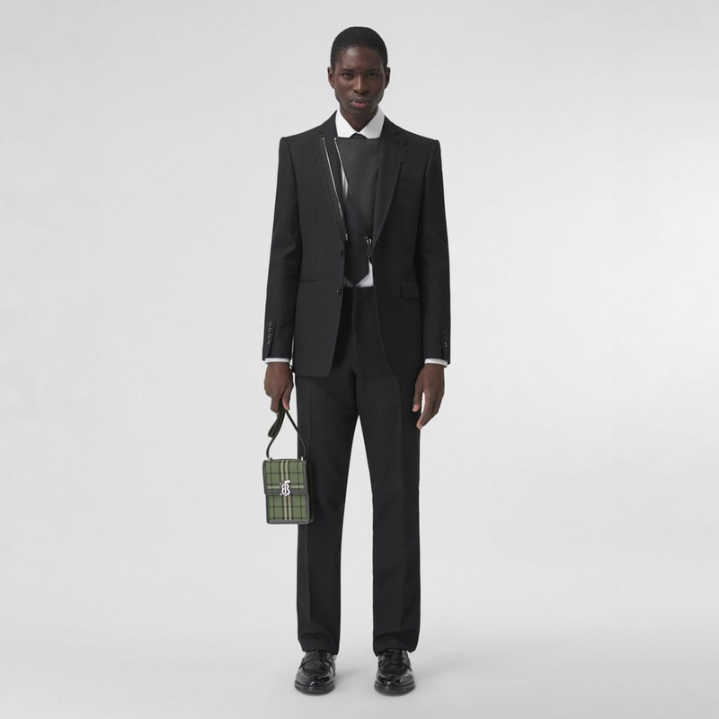 Check Cotton and Leather Robin Bag 8