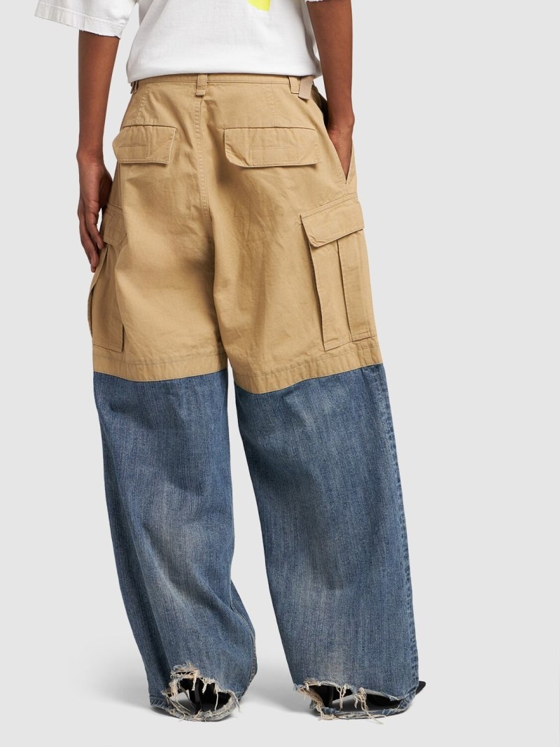 Patched cotton cargo pants - 3