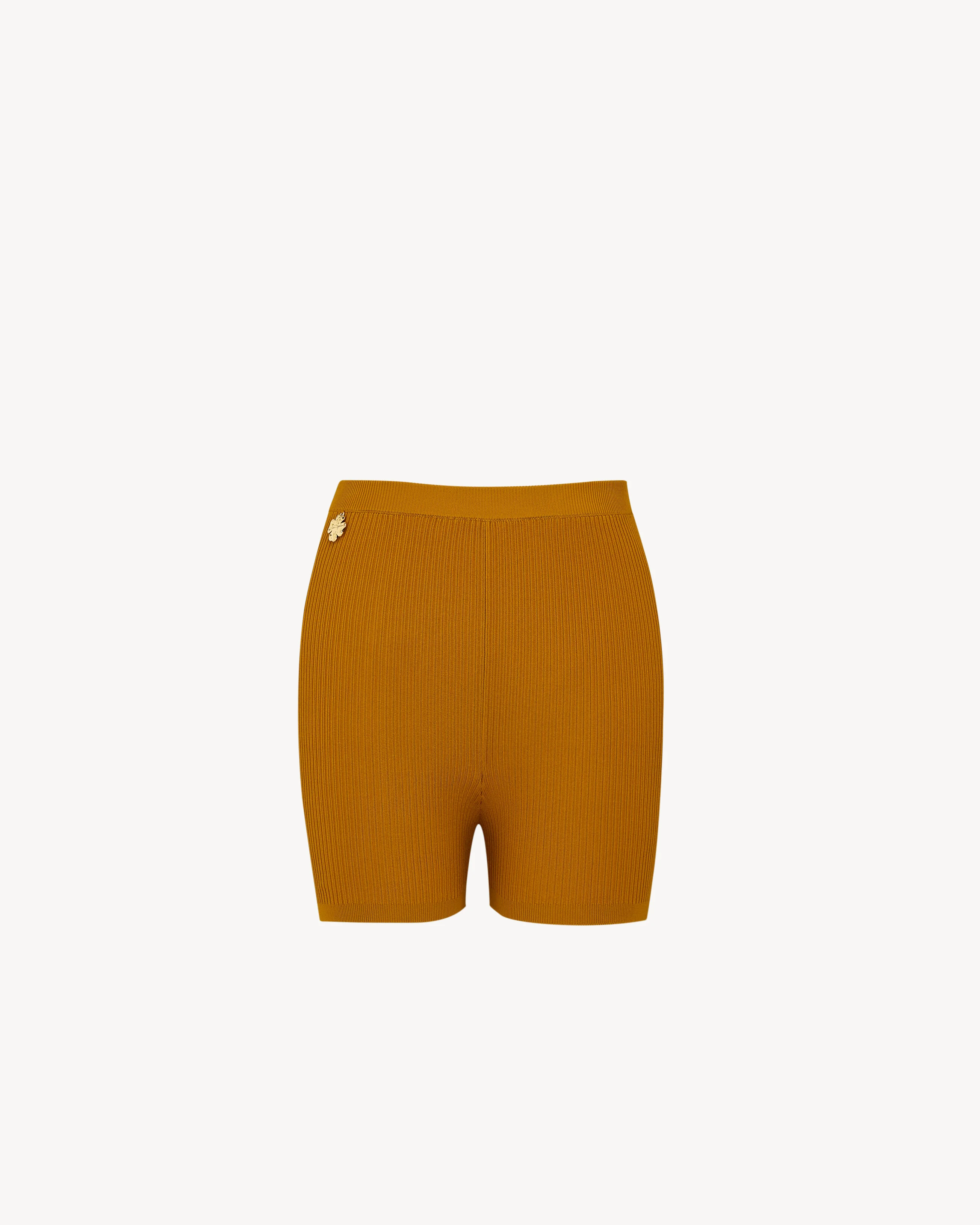 RIB-KNIT CYCLING SHORTS - 1