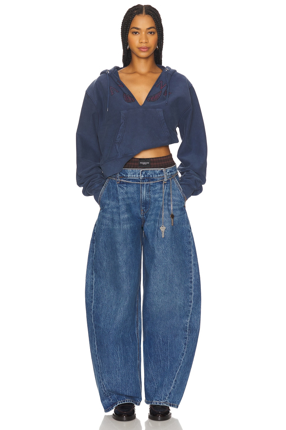 Prestyled Oversized Pleated Jea - 5