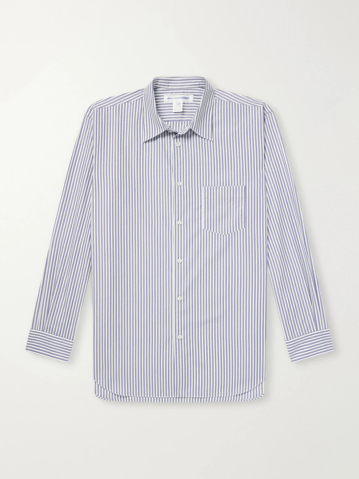 Striped Cotton-Poplin Shirt - 1