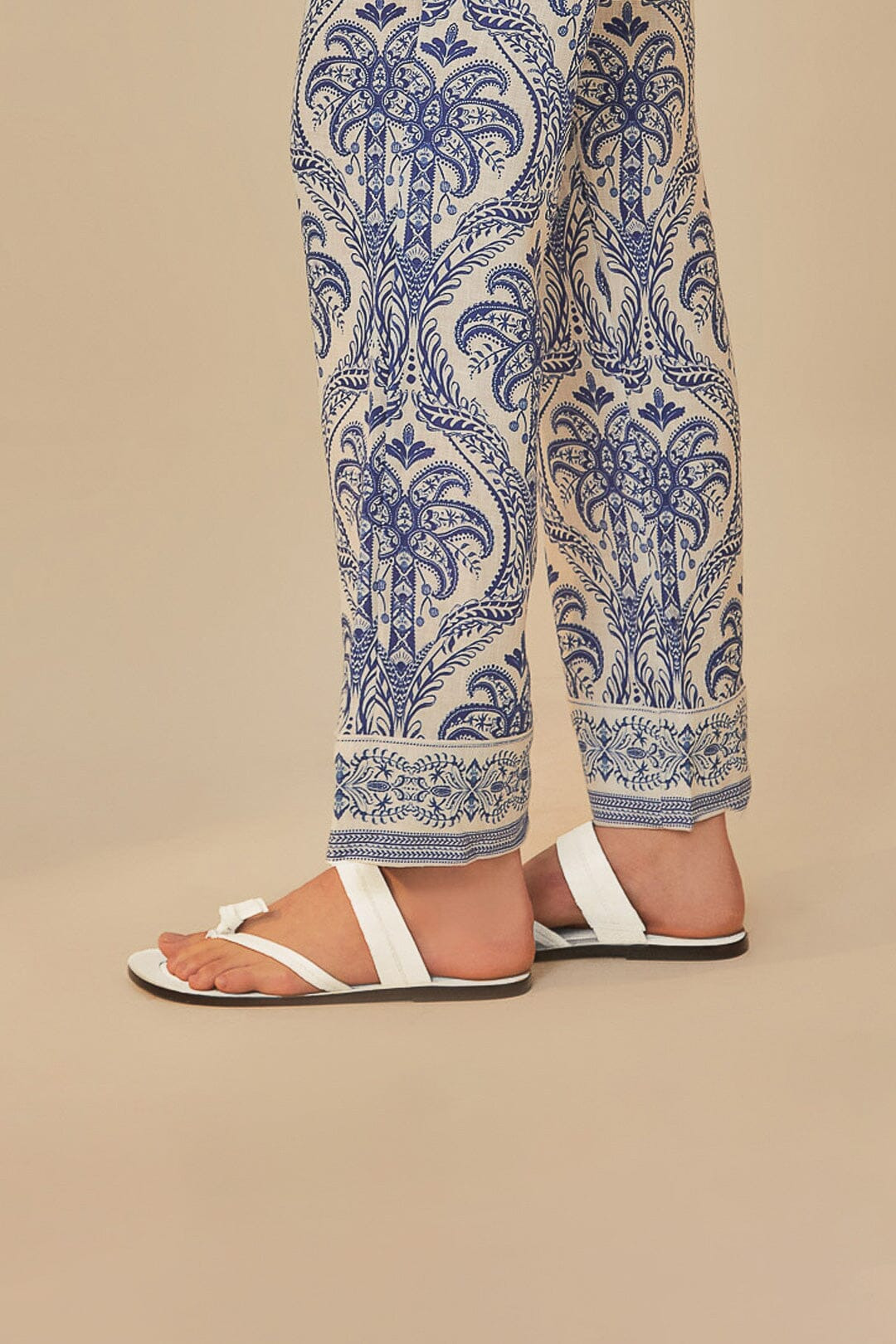 Ivory Tie Flat Sandal - 4
