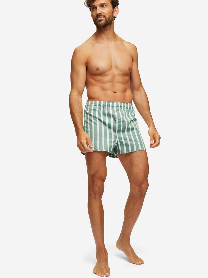 Men's Modern Fit Boxers Royal 219 Cotton Green 4