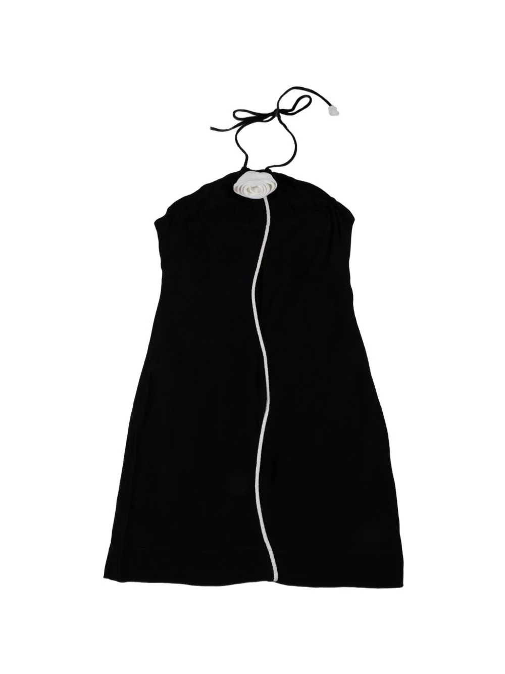 halterneck floral-embellishment mini dress - 1