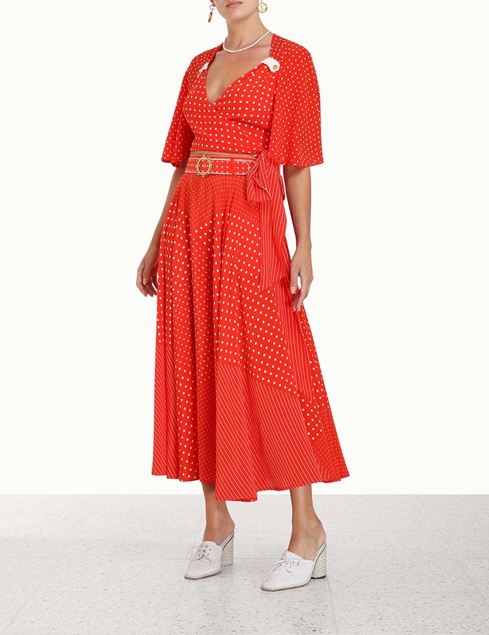 SPLICED MIDI SKIRT - 2