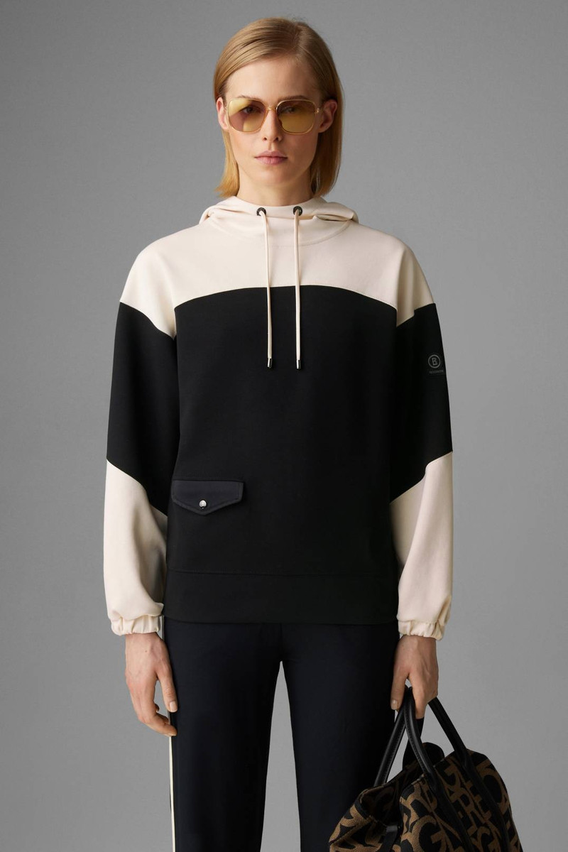 PEJA HOODIE IN BLACK/CREAM 2