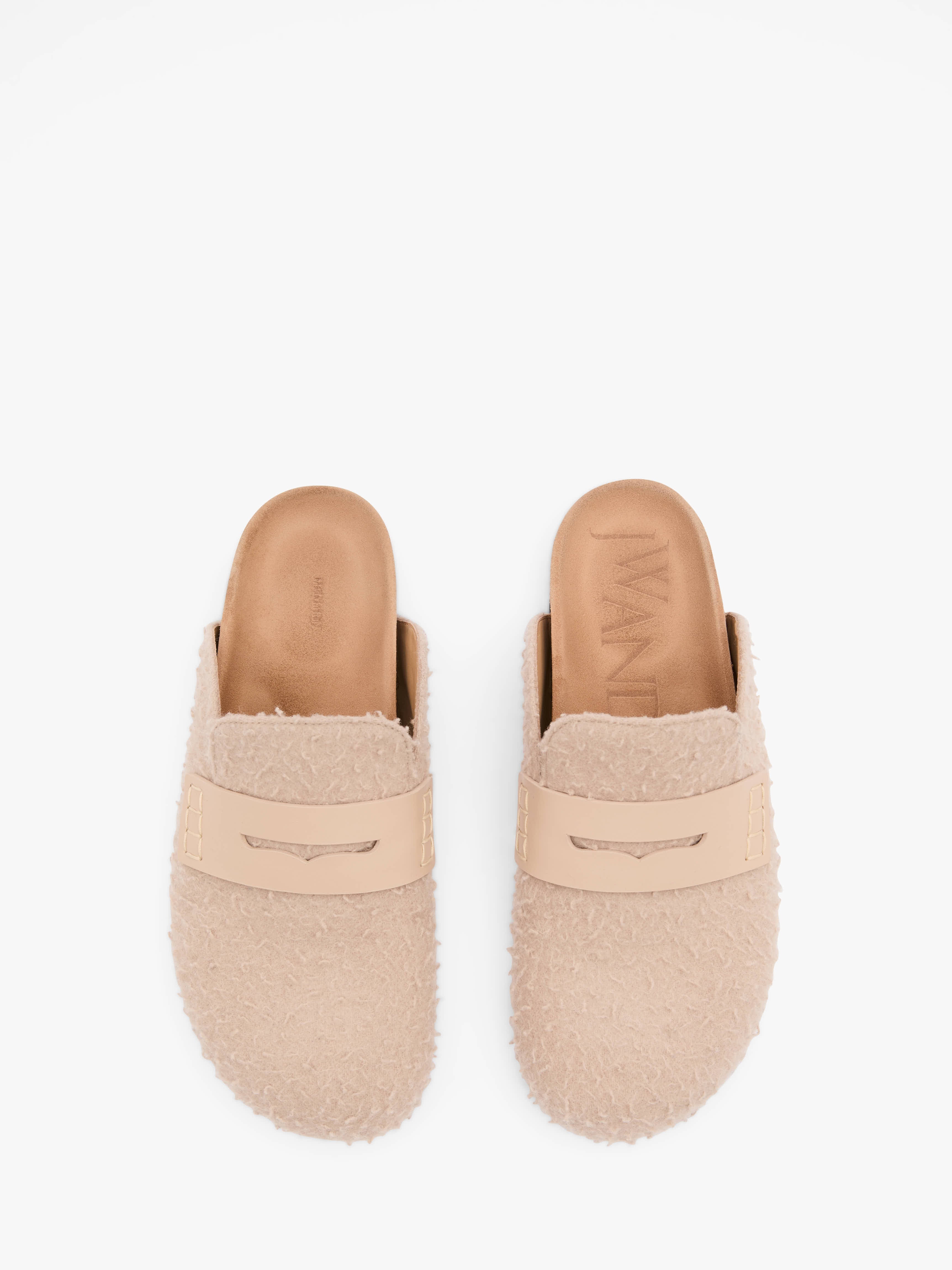 FELT LOAFER MULES - 4
