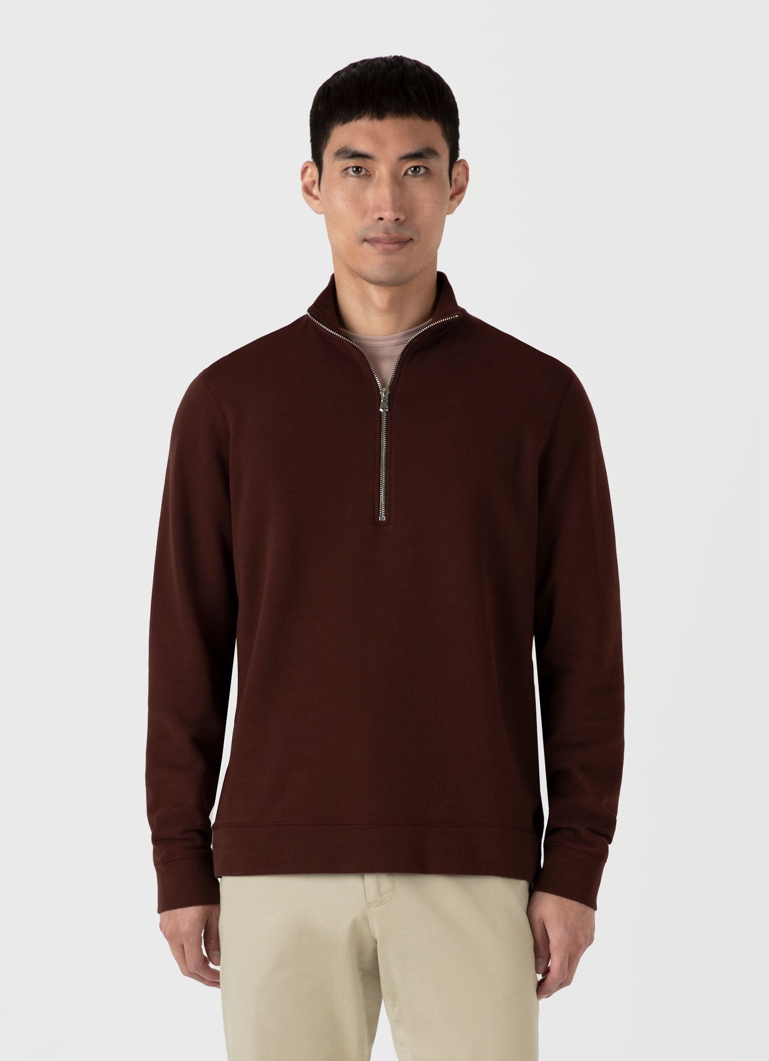 Half Zip Loopback Sweatshirt - 2