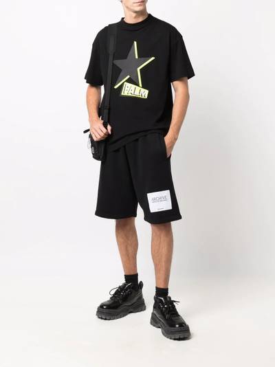 Palm Angels logo-patch track shorts outlook