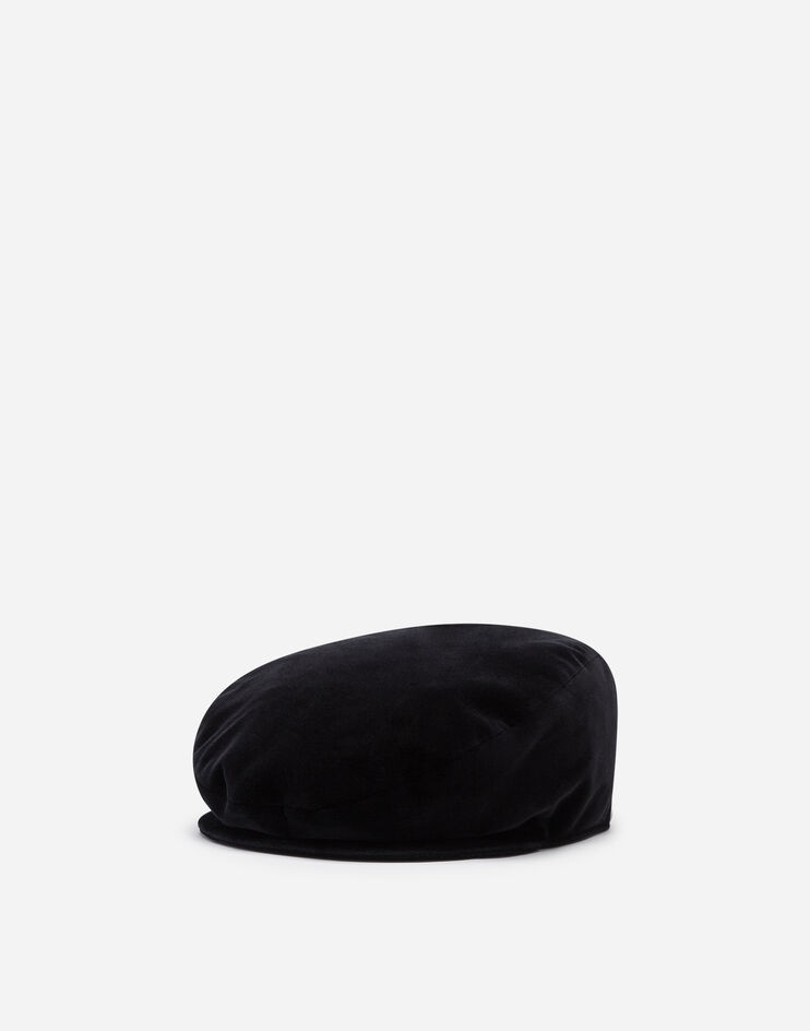 Cotton velvet flat cap - 1