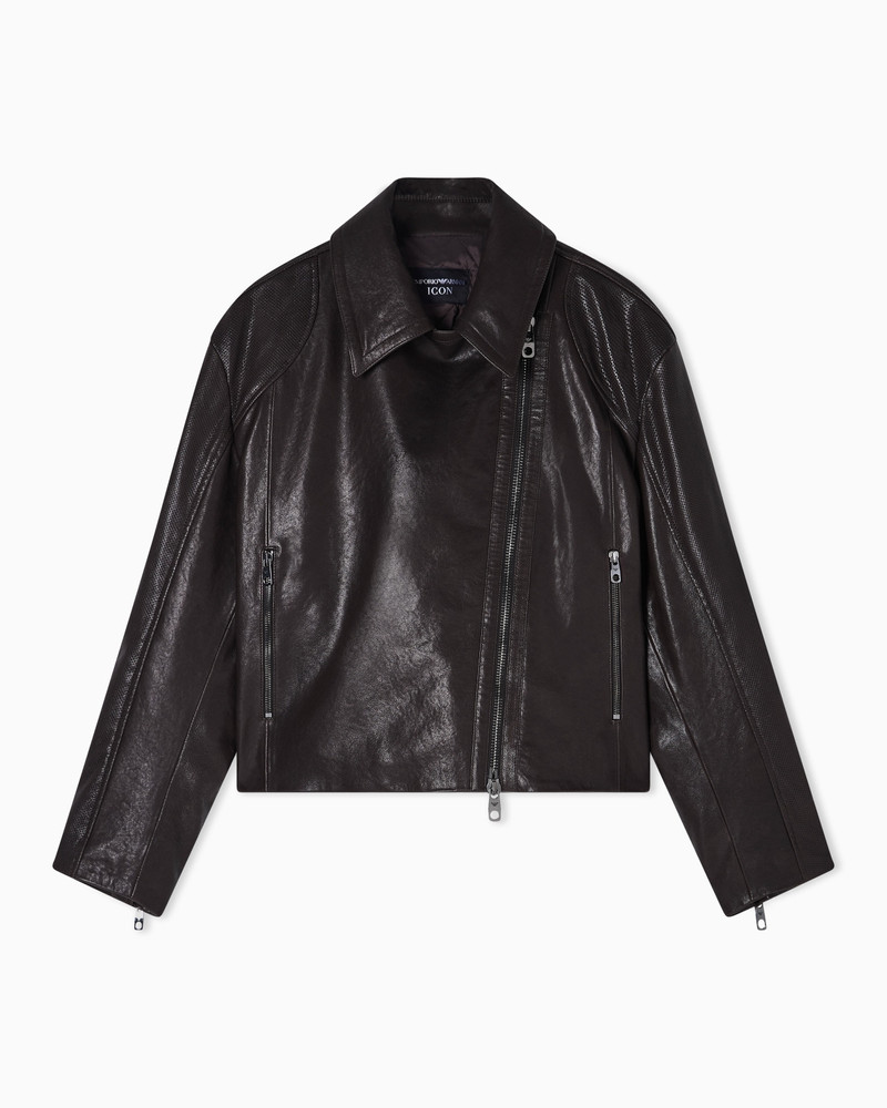 ASV OVERSIZED BIKER JACKET IN VEGETABLE-TANNED NAPPA LAMBSKIN 1