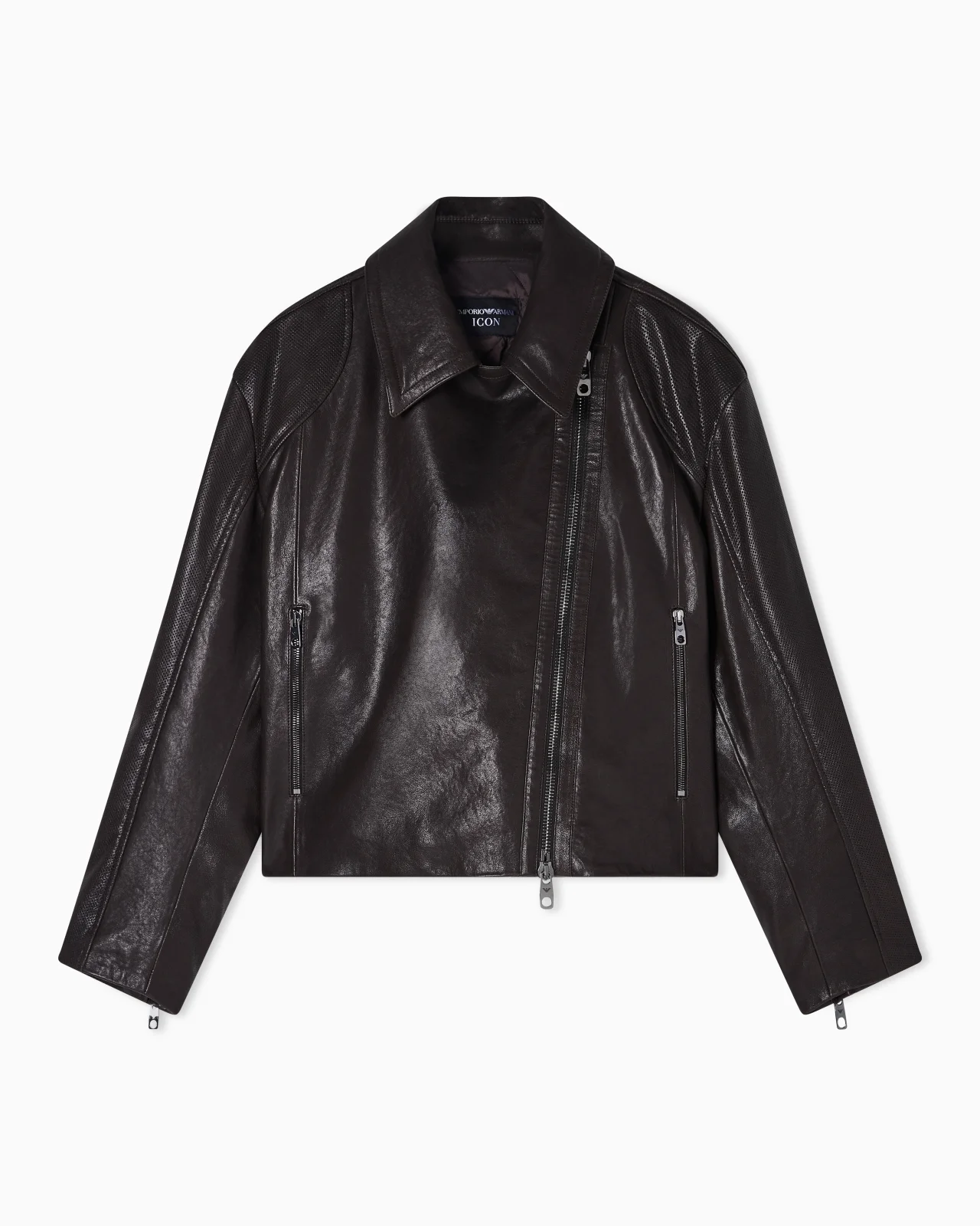 ASV OVERSIZED BIKER JACKET IN VEGETABLE-TANNED NAPPA LAMBSKIN - 1