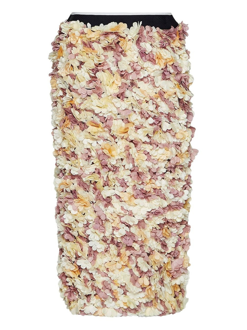 flower-embellished midi skirt 1