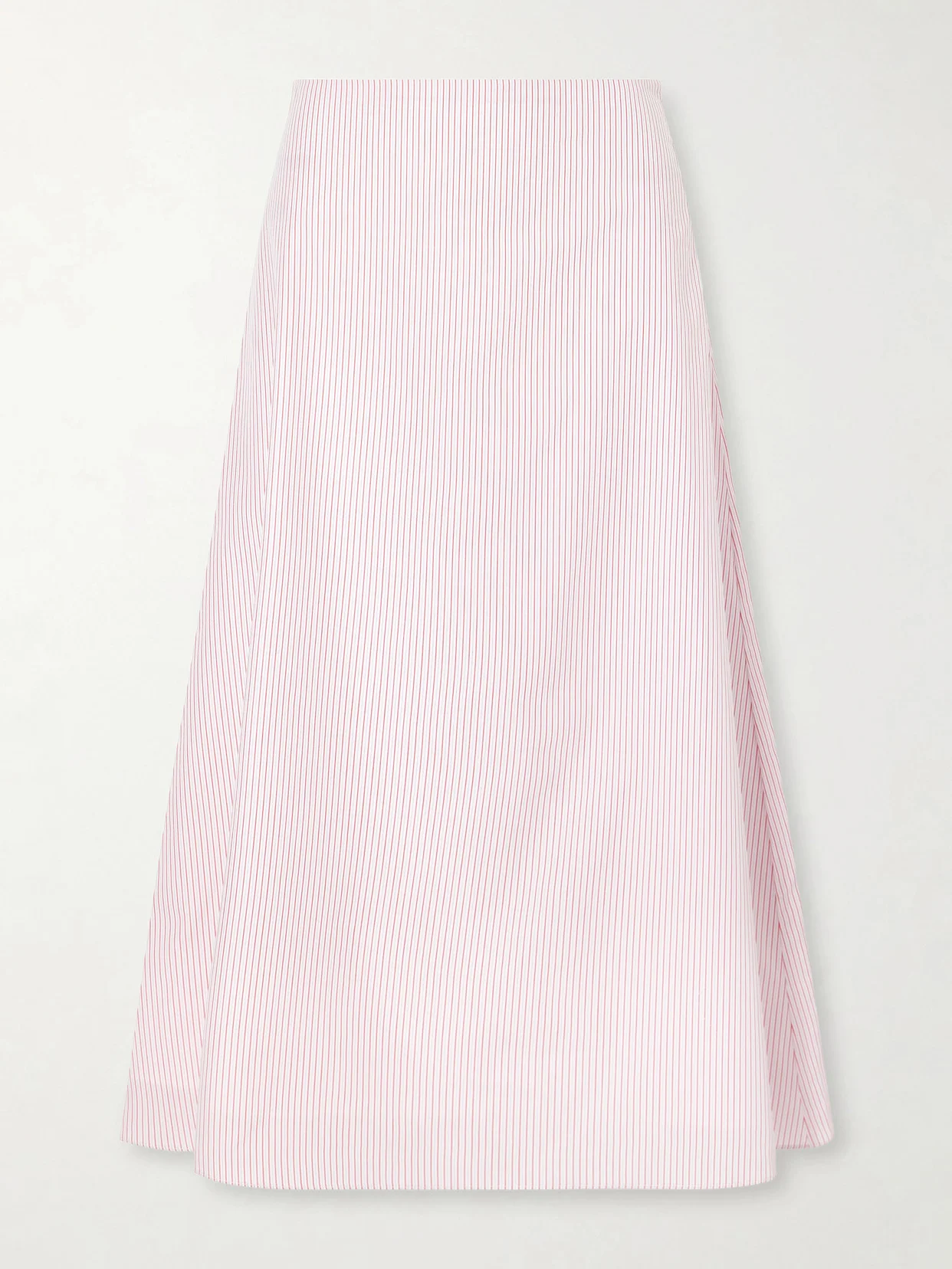Striped Cotton Midi Skirt - 1
