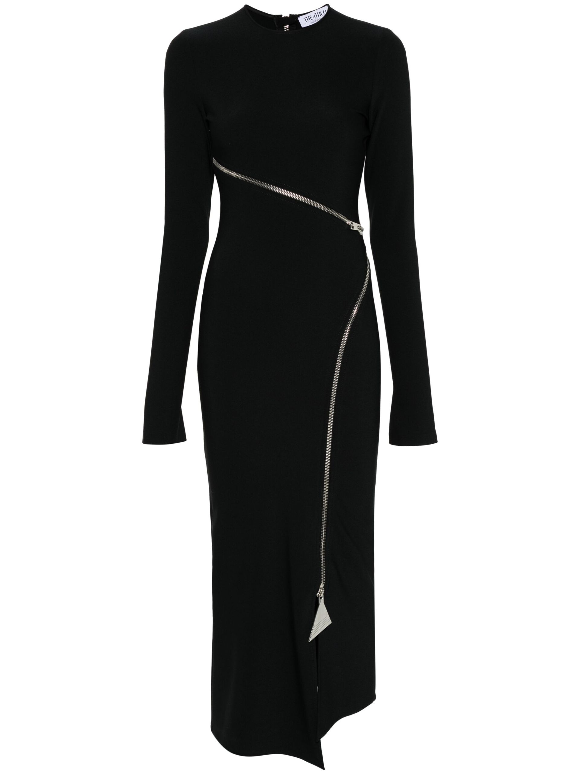 Black Cut-Out Midi Dress - 1