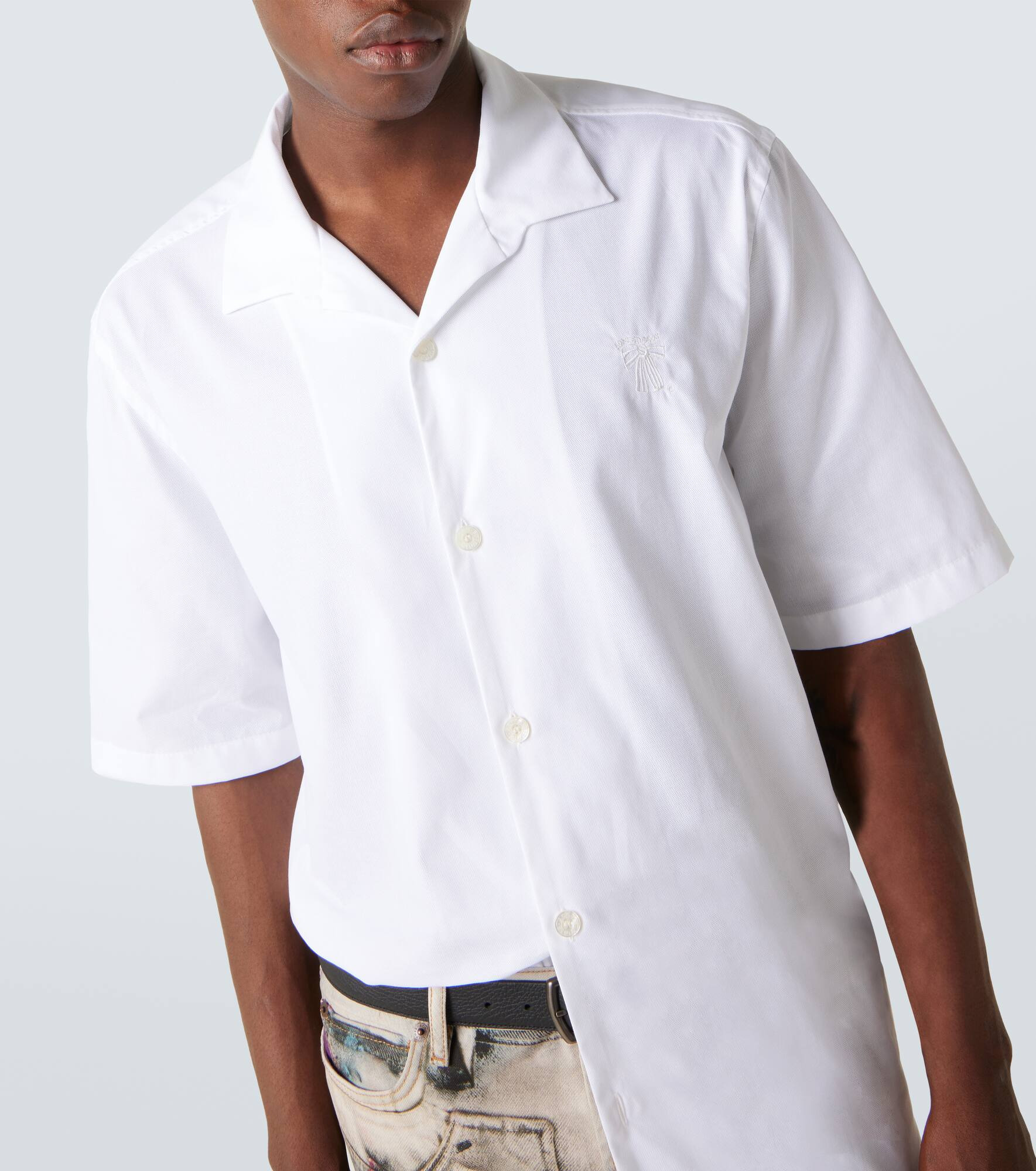 Embroidered cotton poplin shirt - 5
