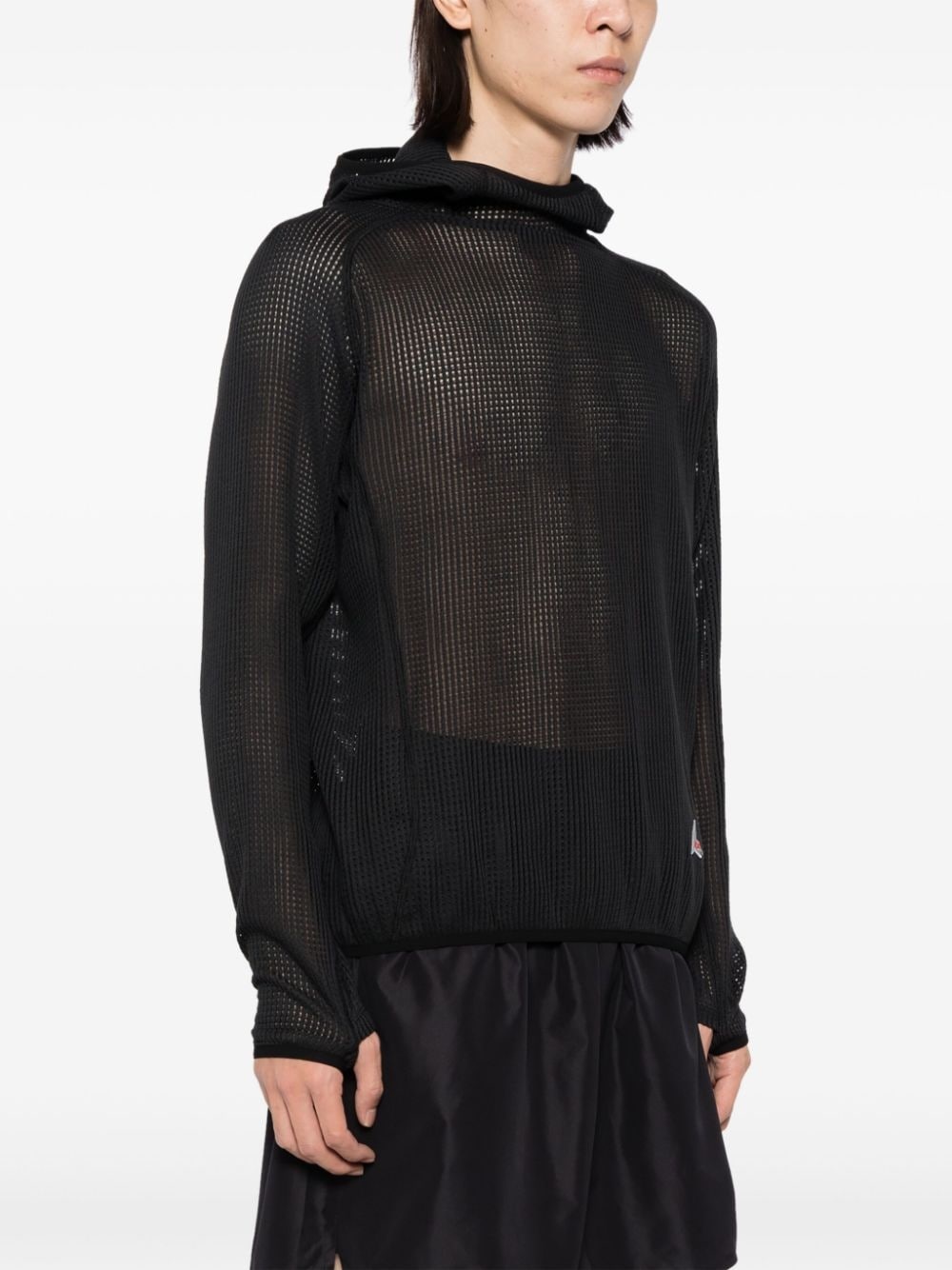 embroidered-logo hoodie - 3