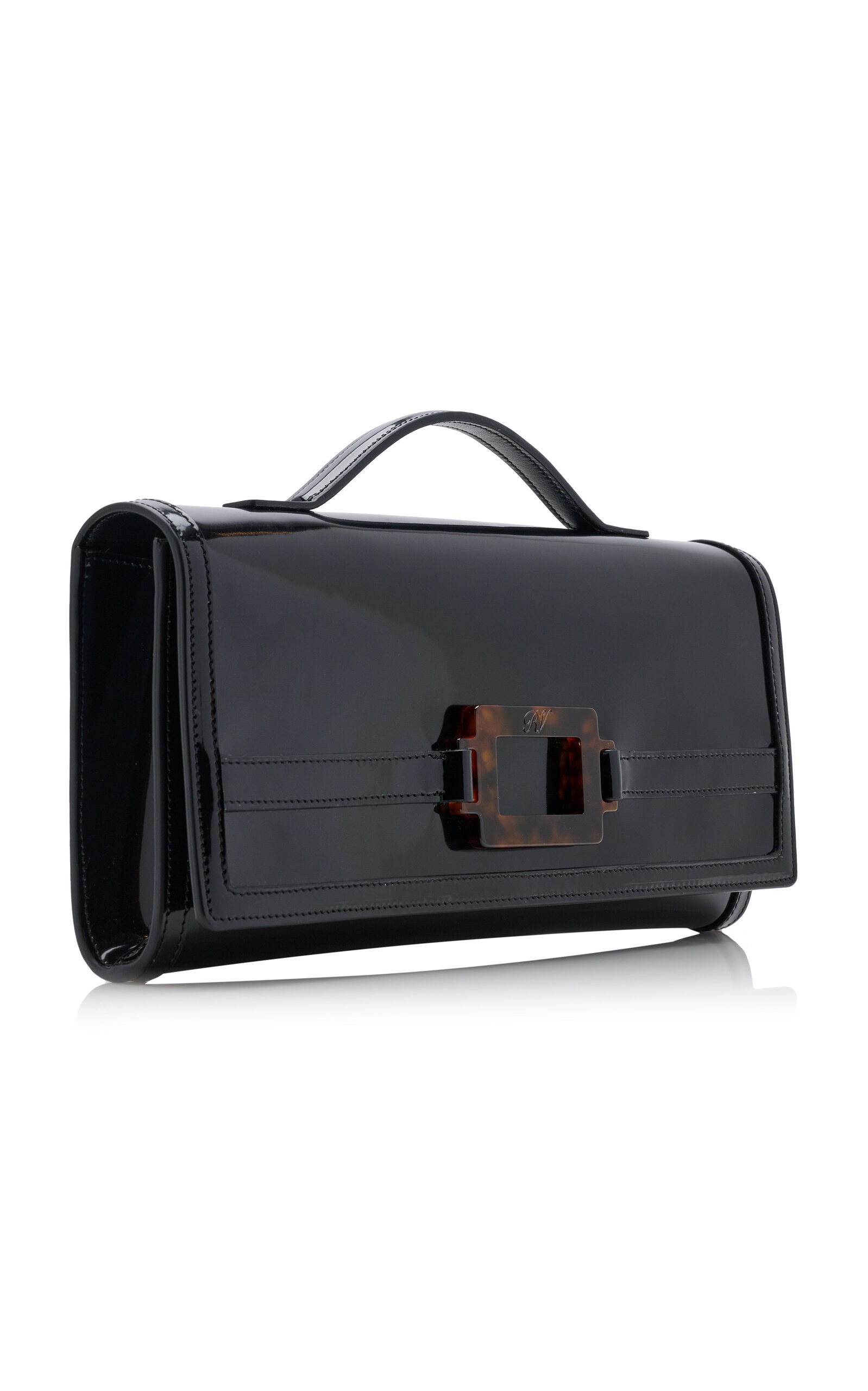 Belle Vivier Leather Clutch black - 4
