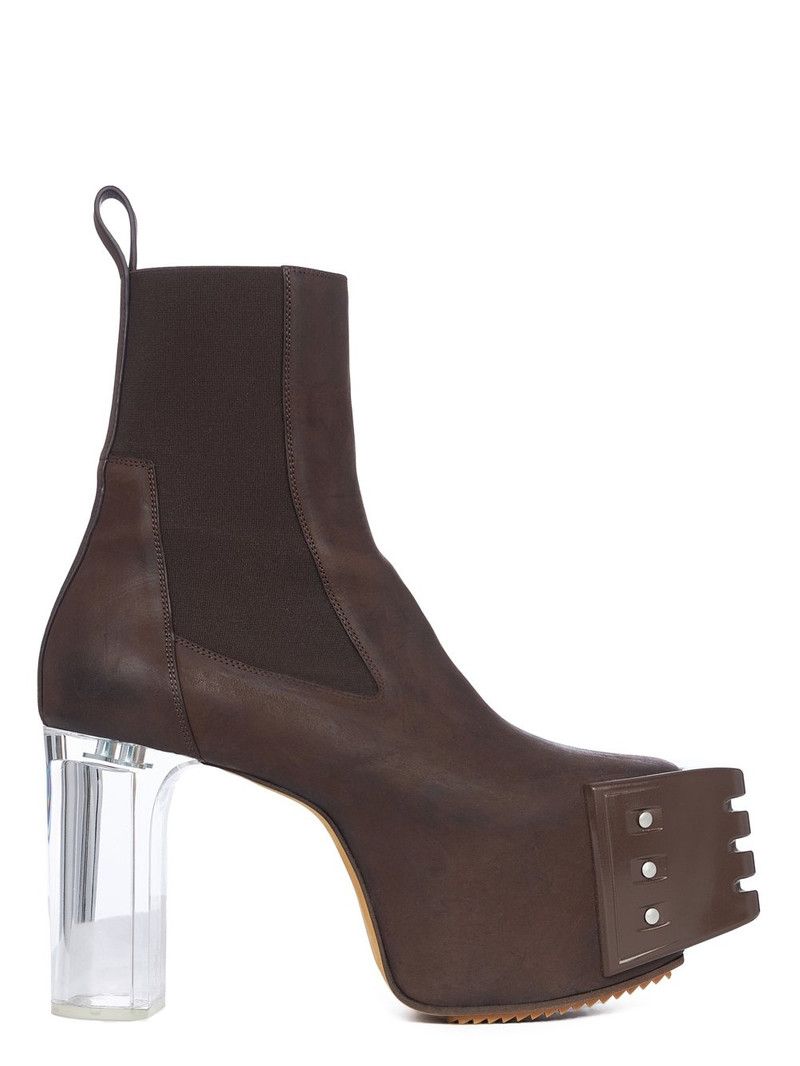 Brown Grilled Chelsea Boots - 1