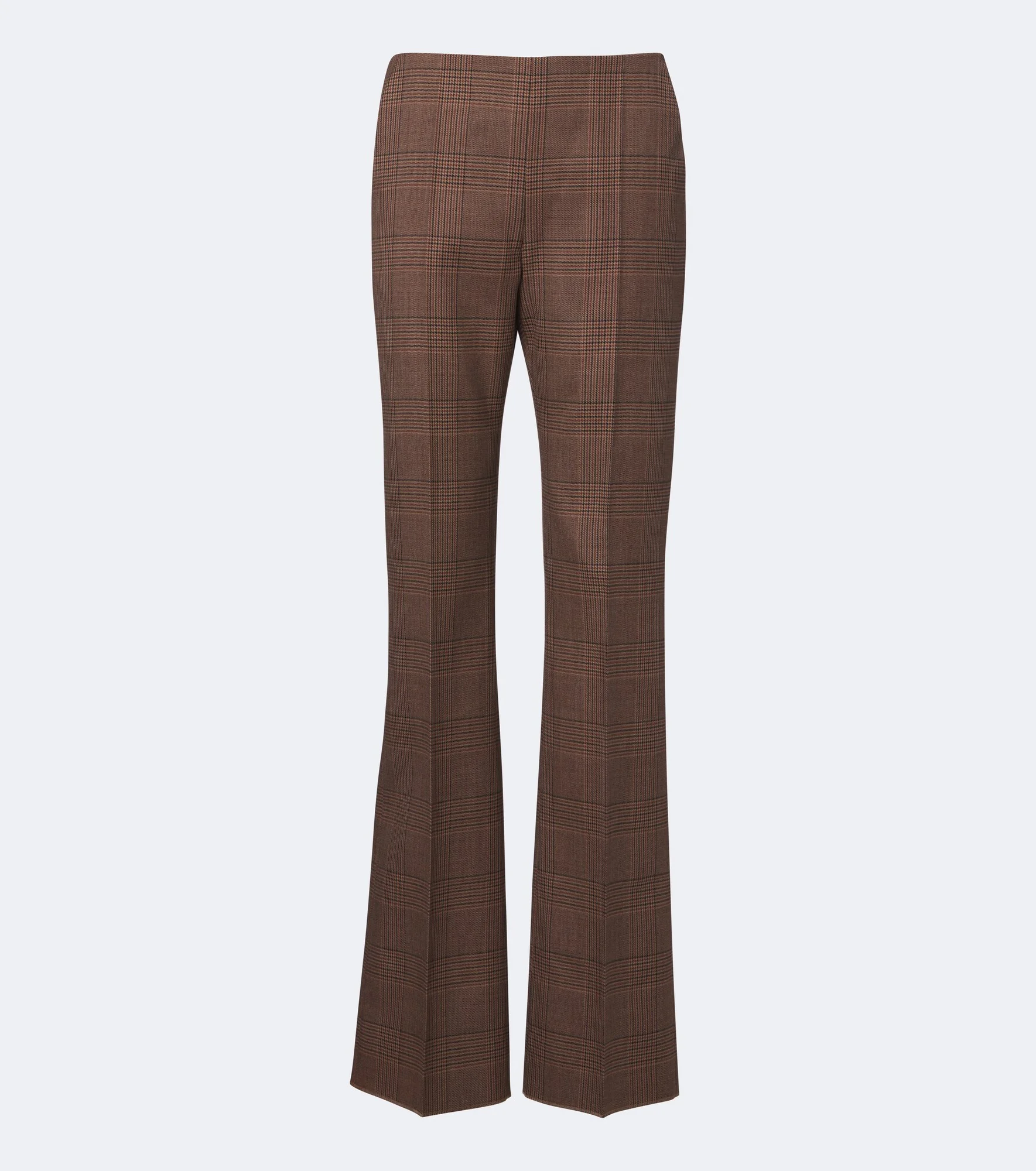 Plaid virgin wool flared pants - 1