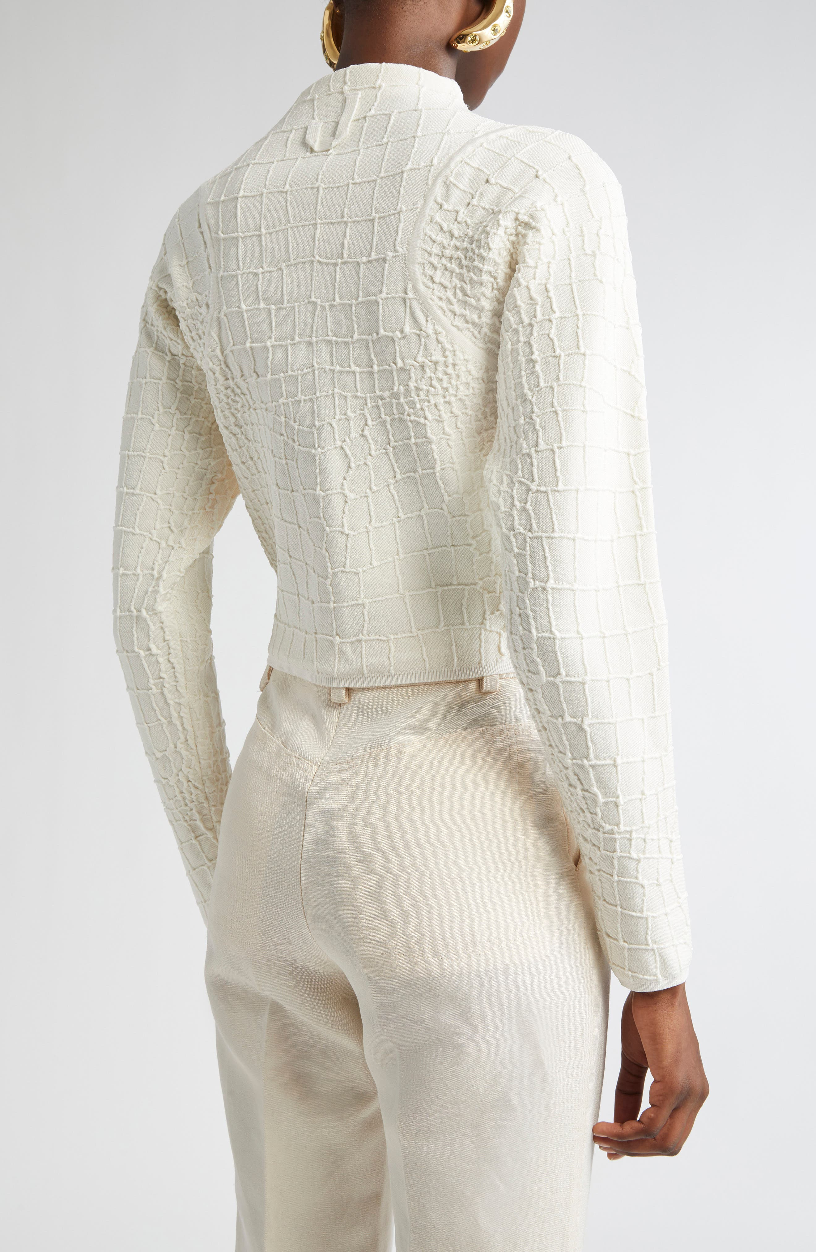 Jacquemus The Scala Cardigan in Off-White at Nordstrom - 3