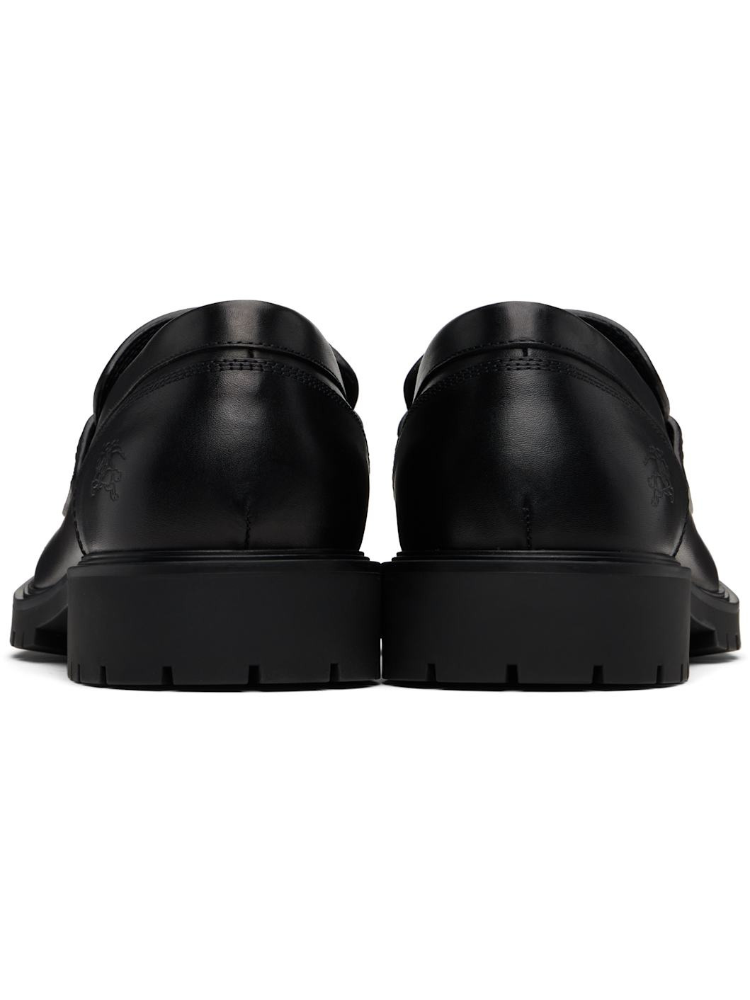 Black Leather Rogue Loafers - 2
