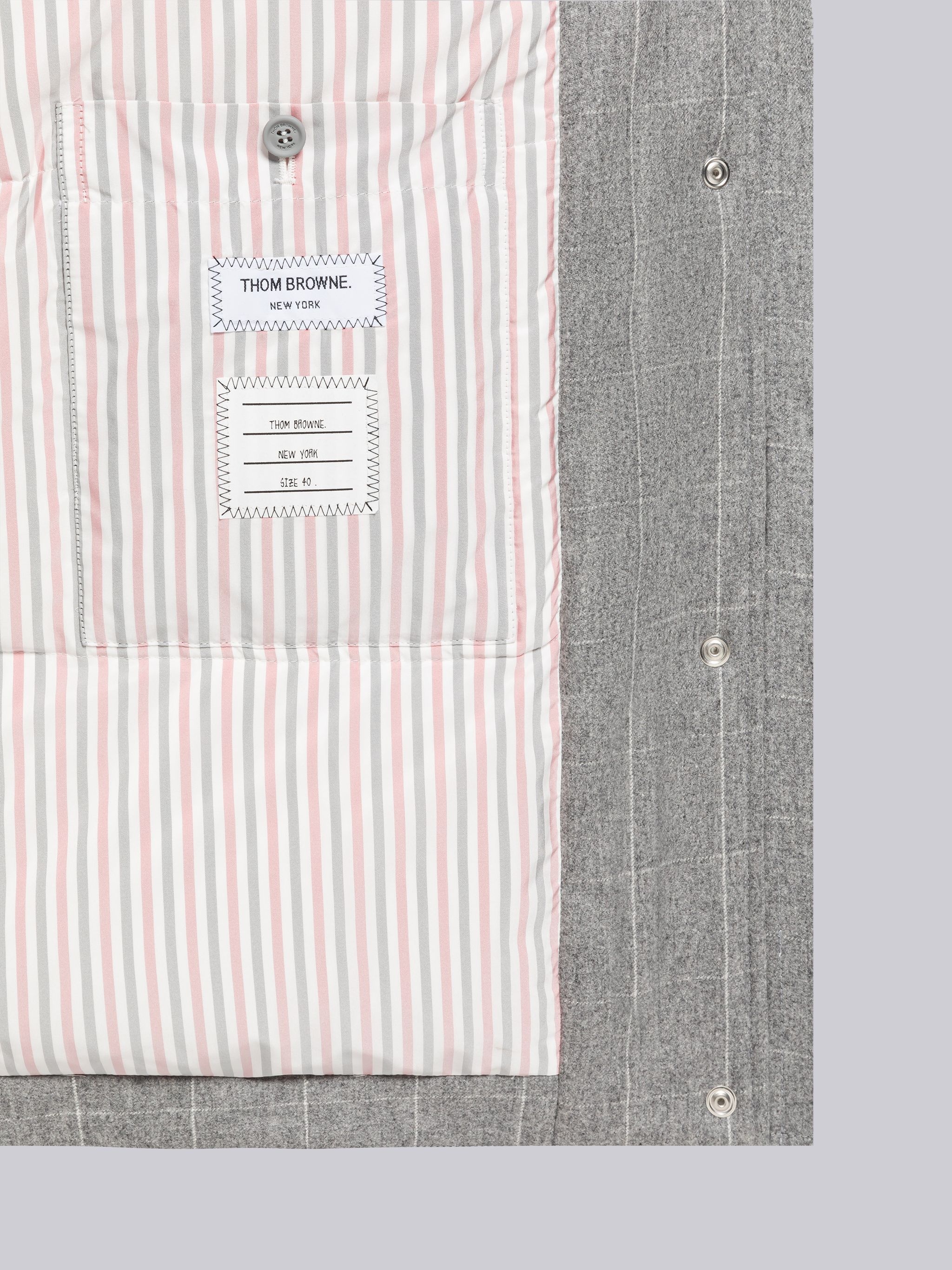 Windowpane Flannel Oversized Down Football Parka - 6