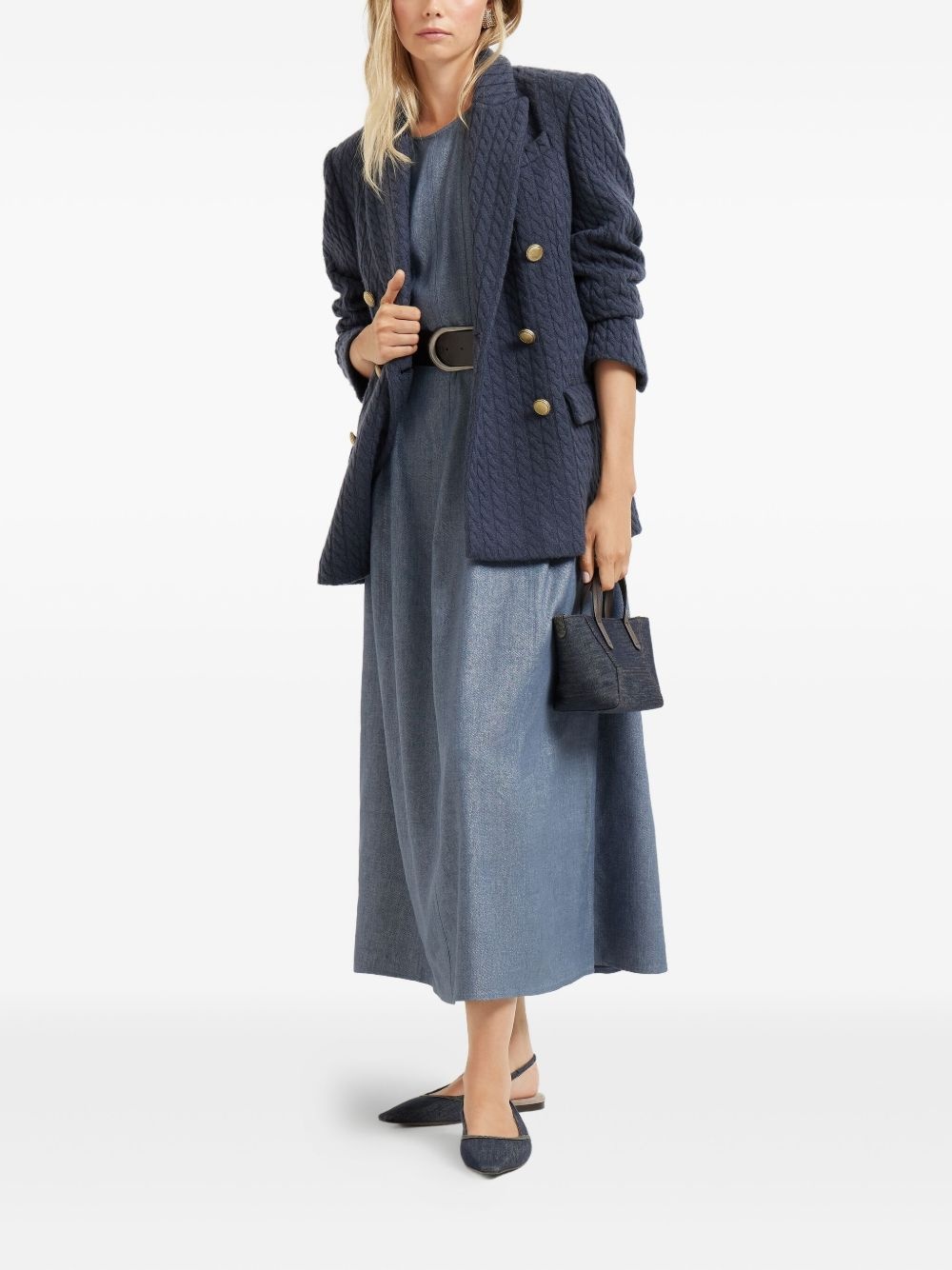 crepe maxi dress - 2