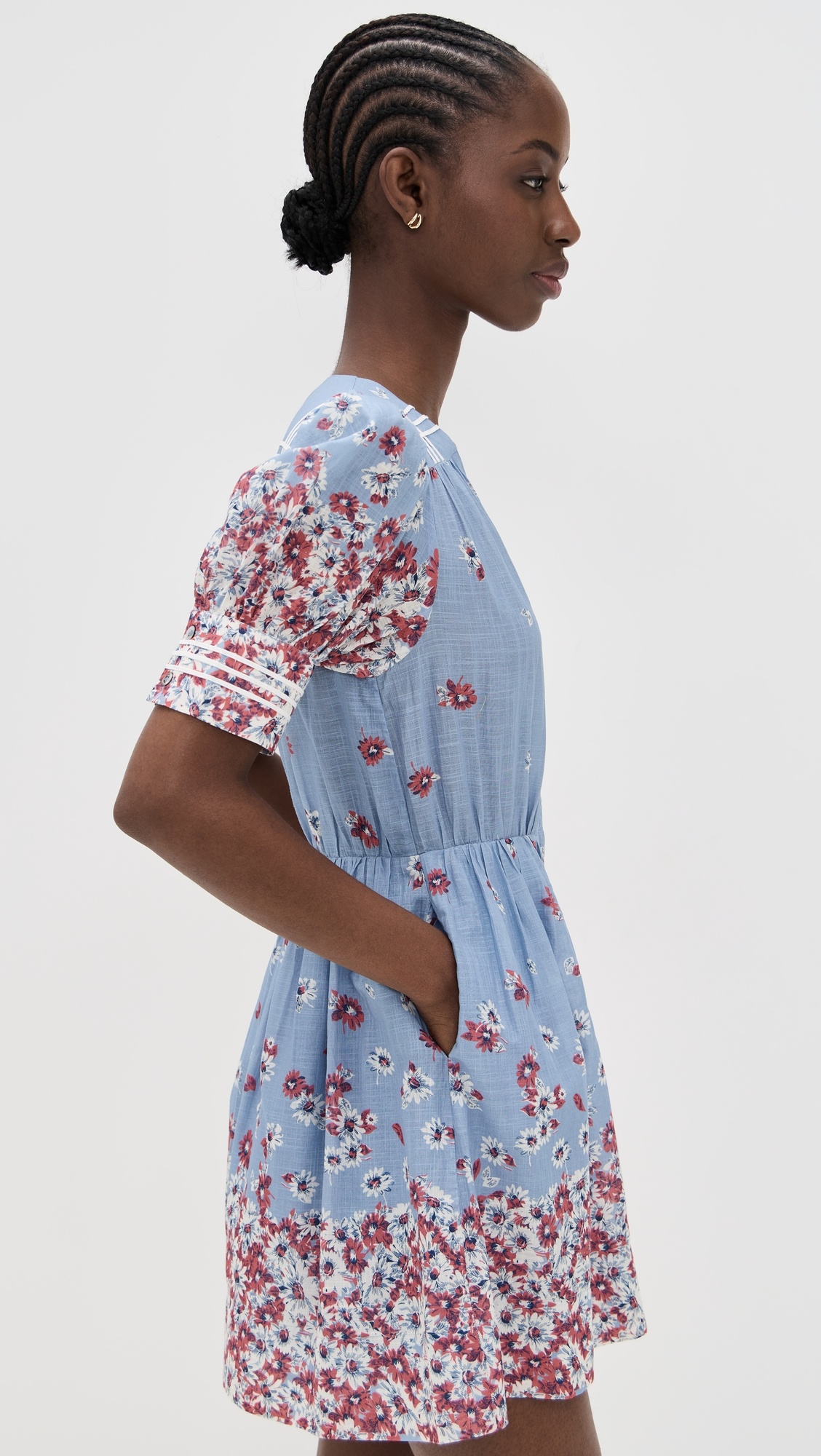 Whitney Print Puff Mini Dress - 3