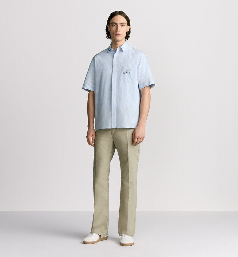 Short-Sleeved Shirt with Christian Dior Couture Lily of the Valley Embroidery 3