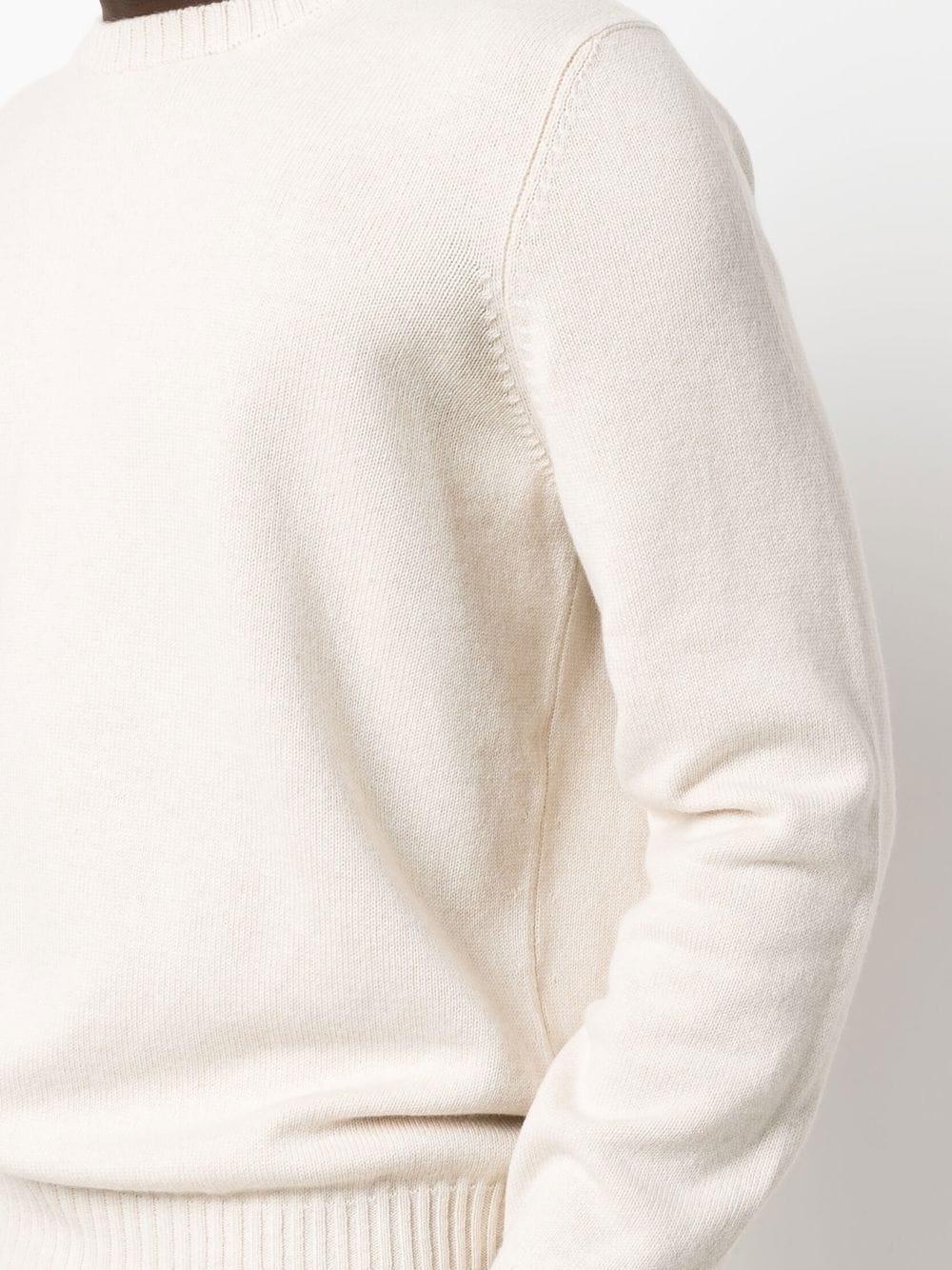 ribbed-trim cashmere jumper - 5