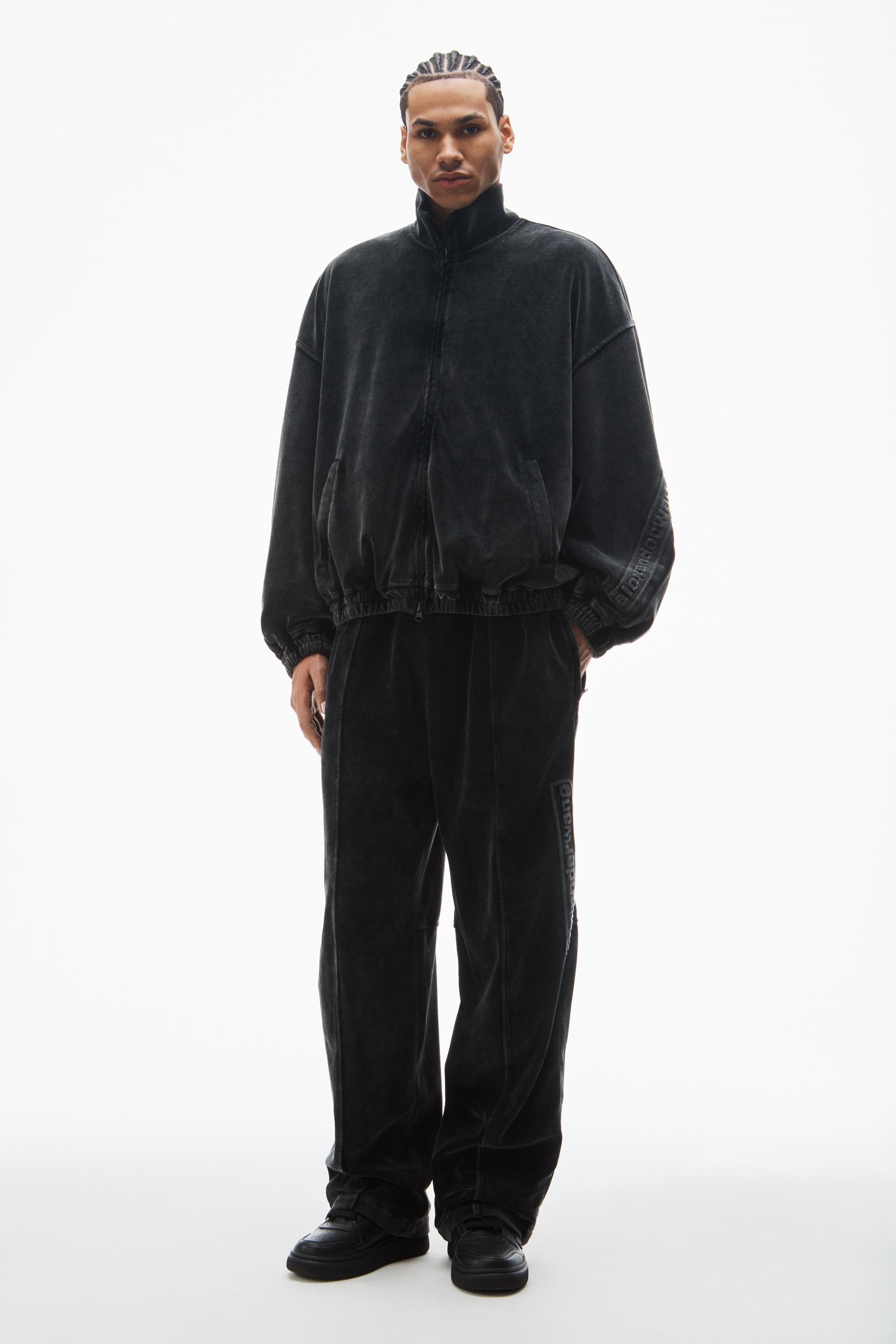 logo-embossed track jacket - 6
