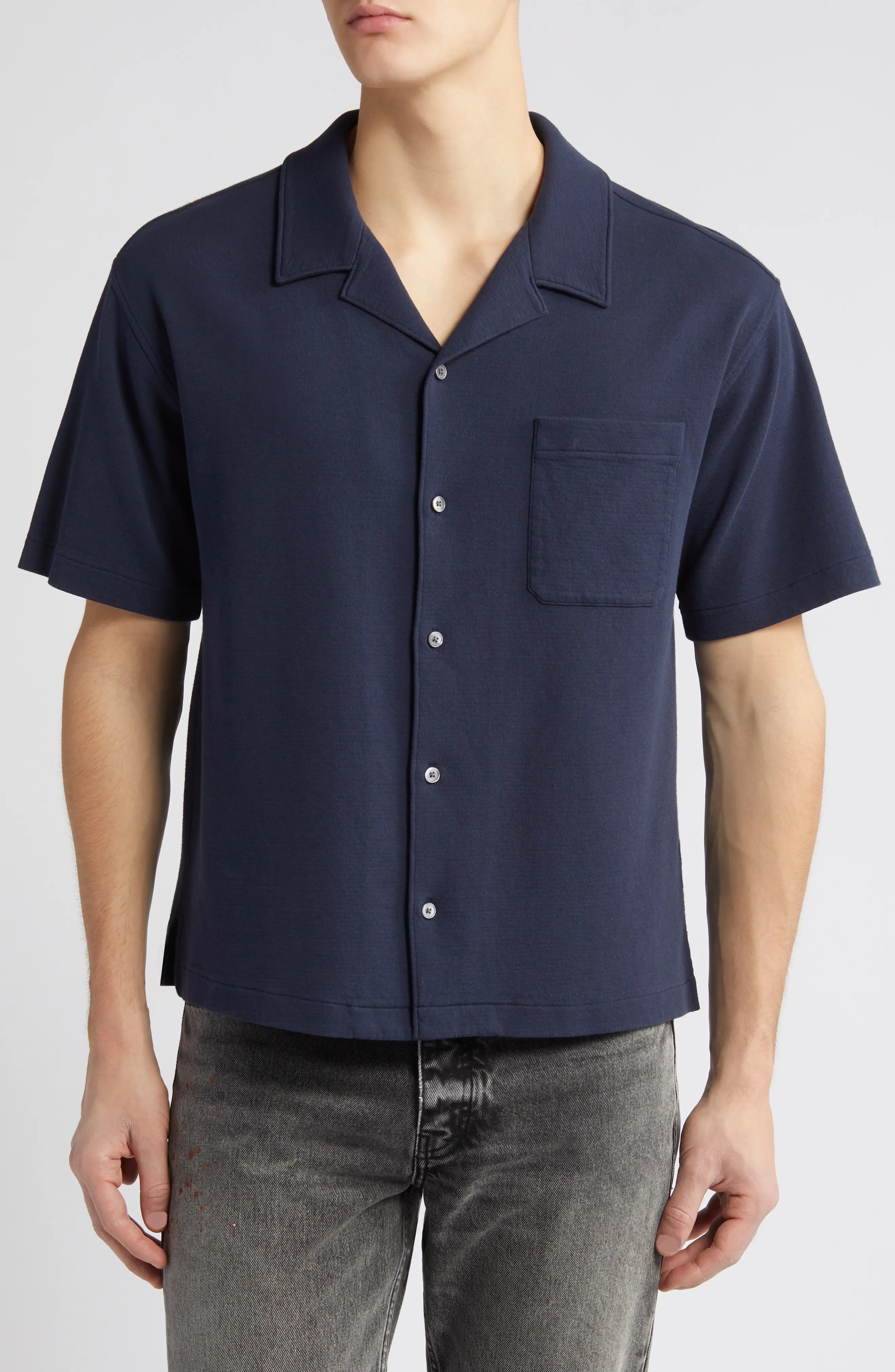 Duo Fold Relaxed Short Sleeve Button-Up Shirt - 1