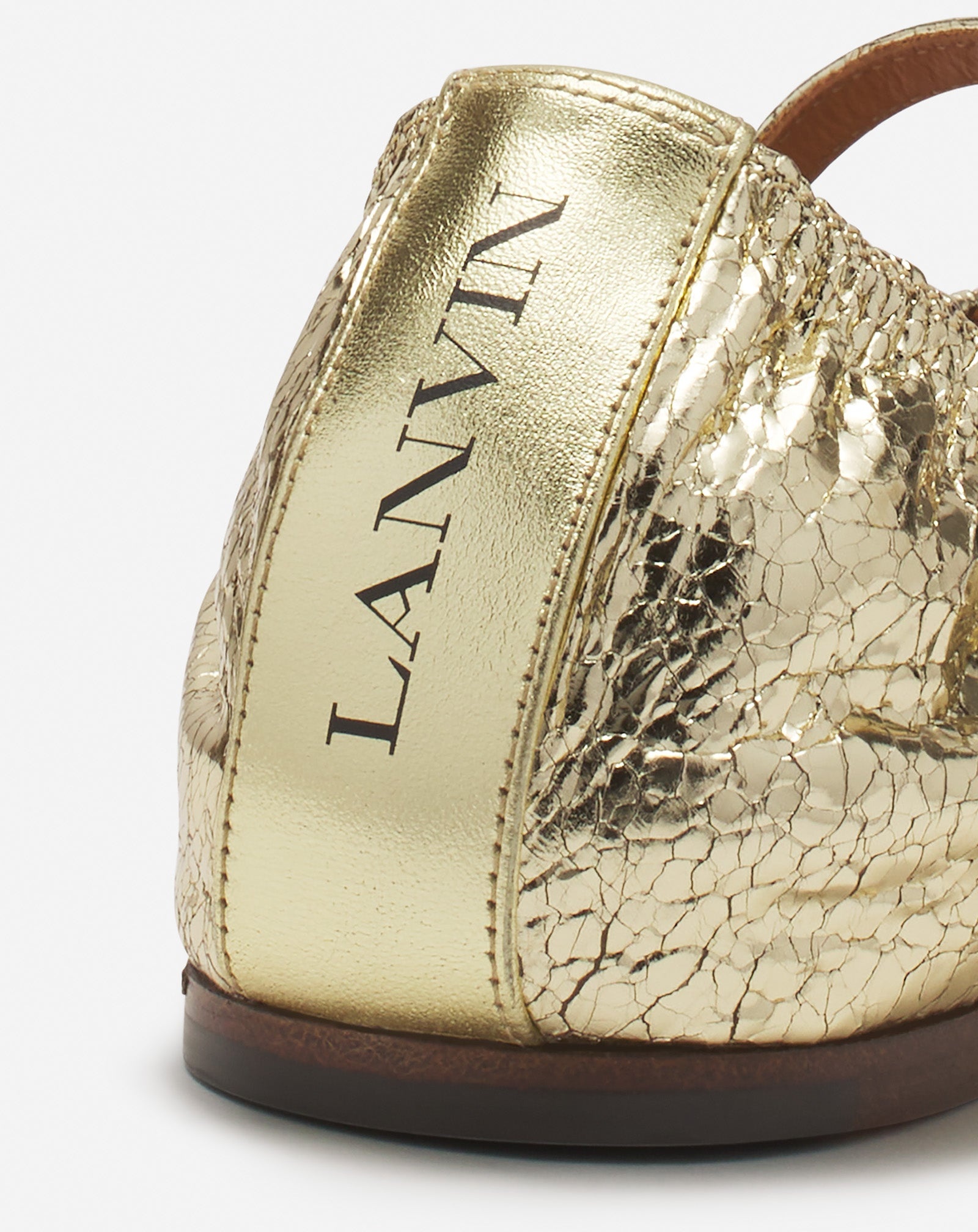 THE BALLERINA MARY JANE IN CRACKLED METALLIC LEATHER - 5