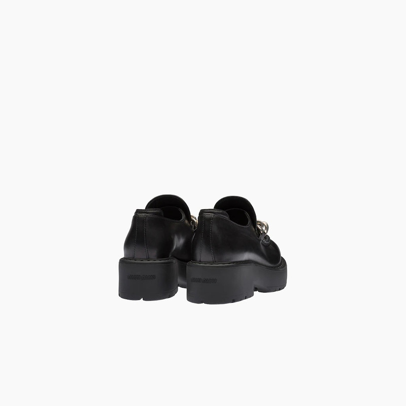 Miu Miu Leather loafers outlook