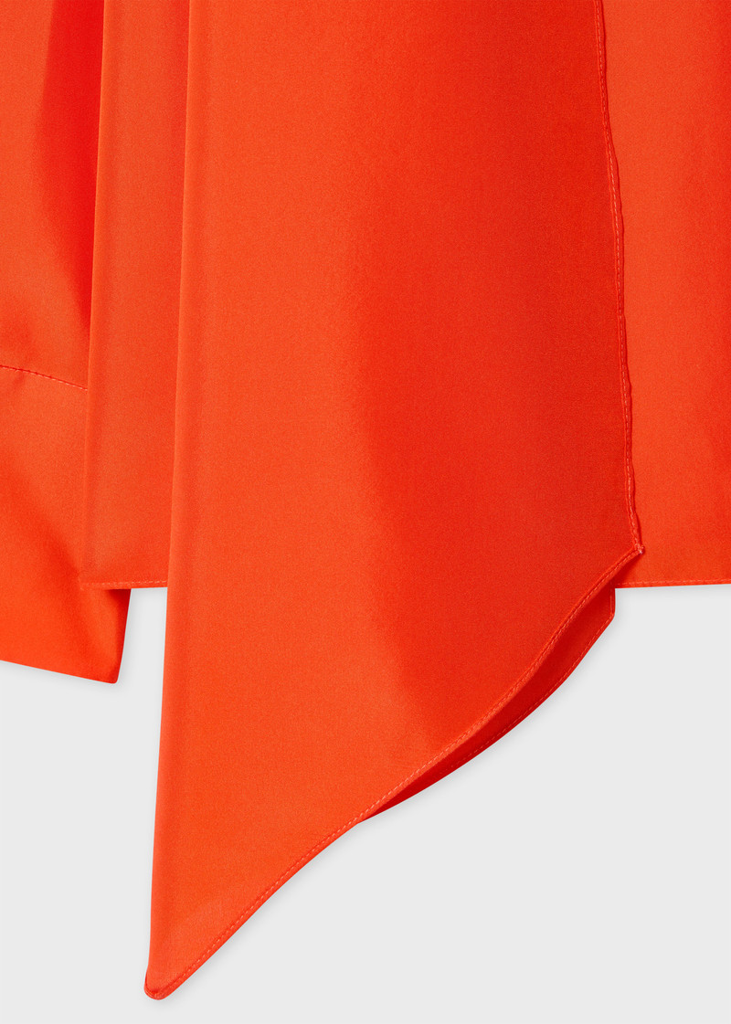 Women's Red Silk Blouse 3