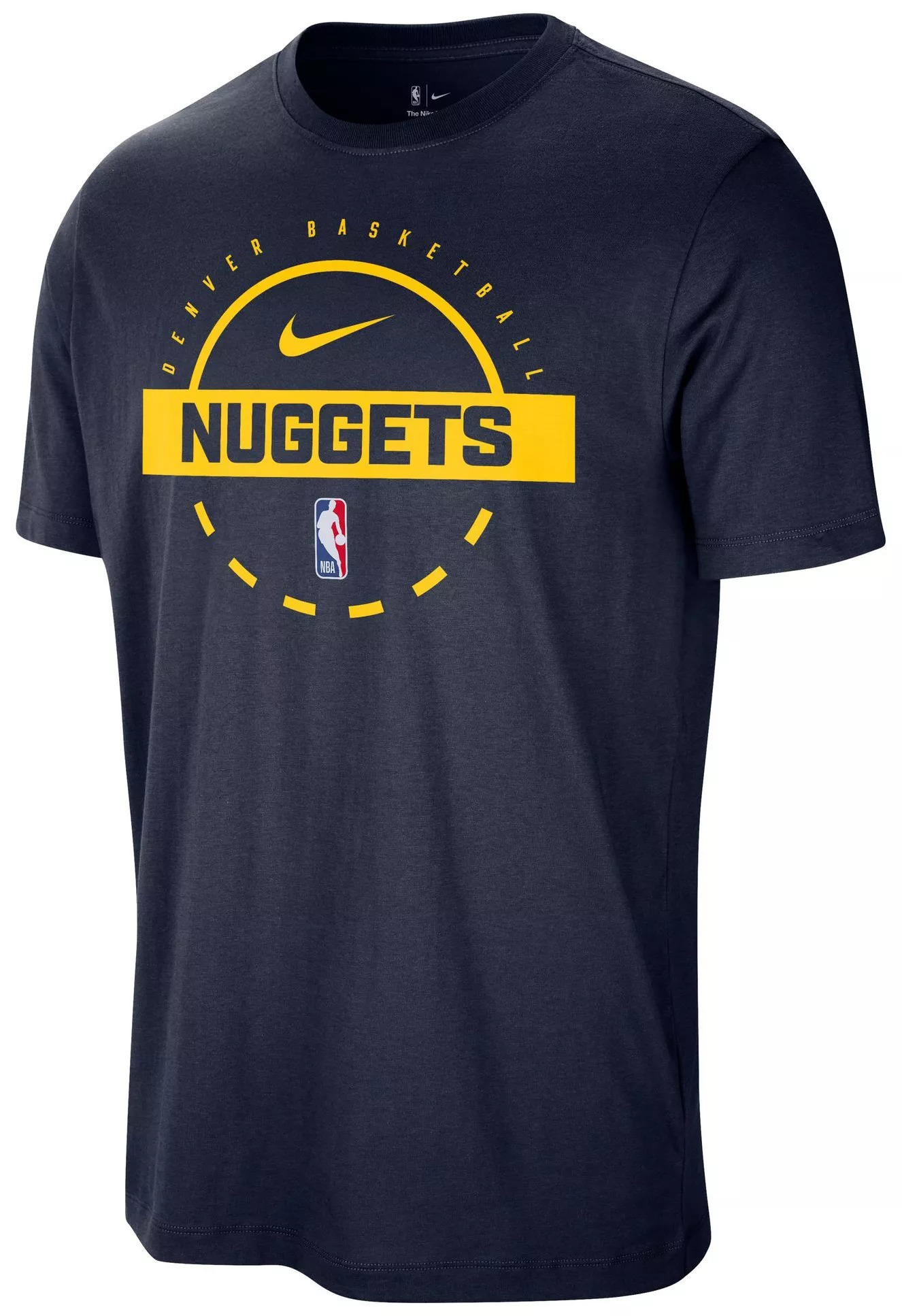 Nike Men's Denver Nuggets Navy On Court Practice Long Sleeve T-Shirt - 1