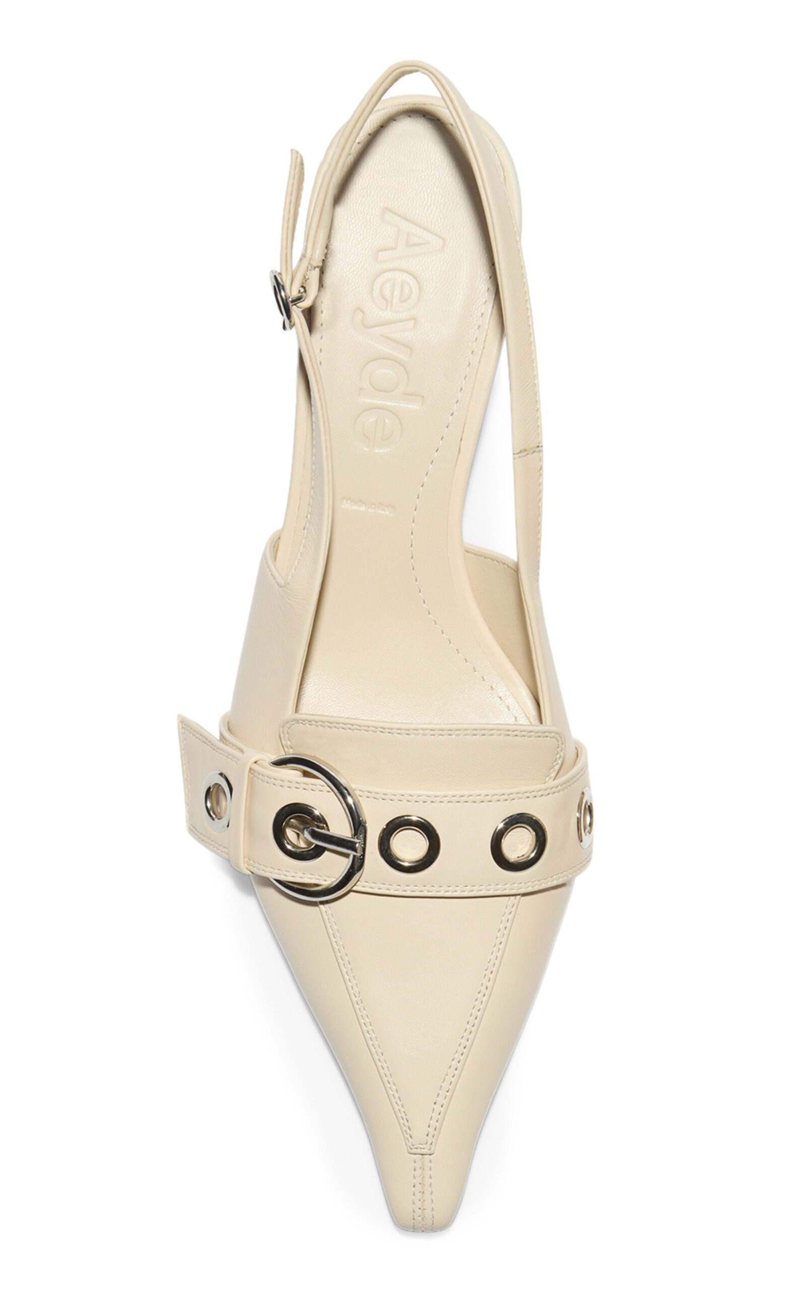 Davina Leather Slingback Pumps white - 3