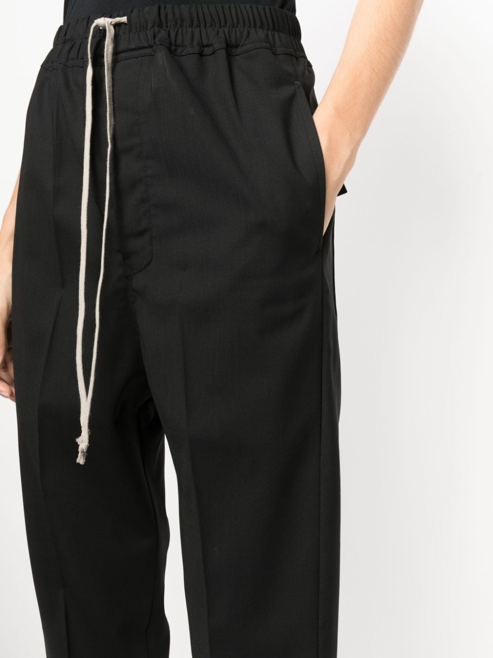 パンツ Rick Owens DRAWSTRING ASTAIRE Rick Owens Black Drawstring Long Astaire Trousers, $468
