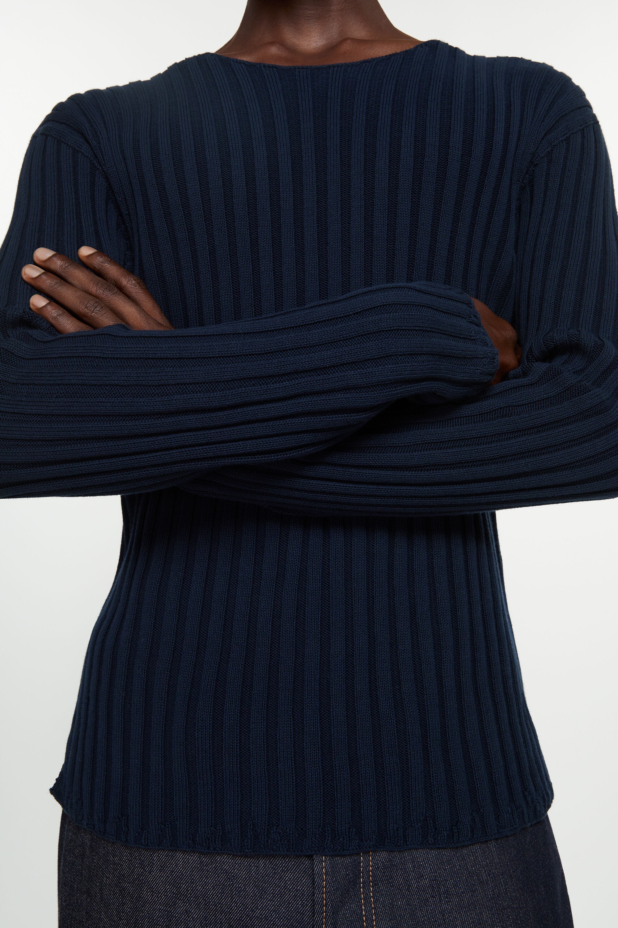 Ribbed jumper - Navy/navy - 4