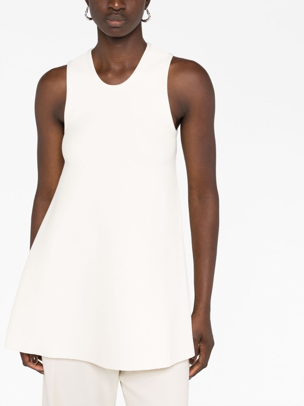 cropped-detail sleeveless blouse - 5
