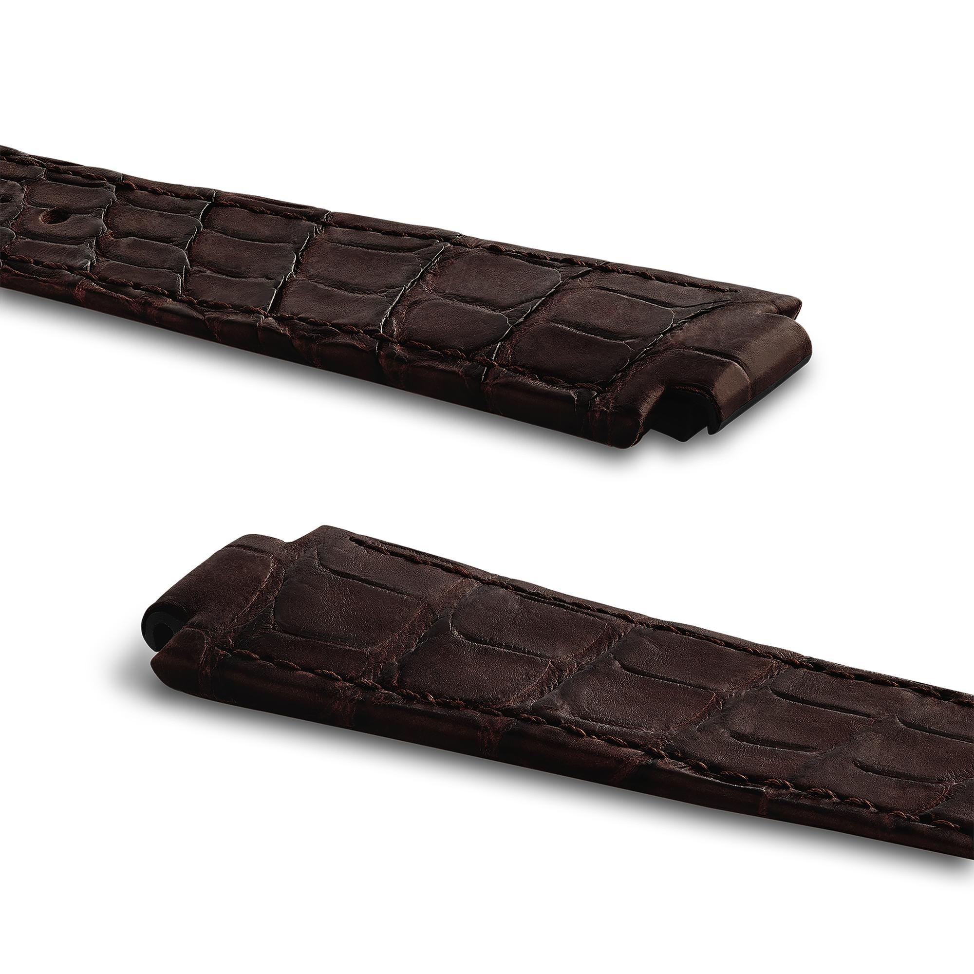 STRAP TAMBOUR ALLIGATOR BROWN L/L - 2