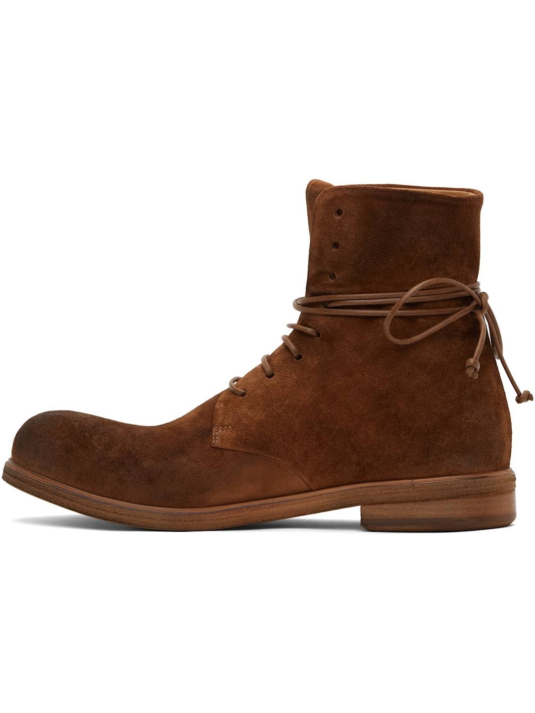 SSENSE Exclusive Brown Zucca Media Ankle Boots - 3
