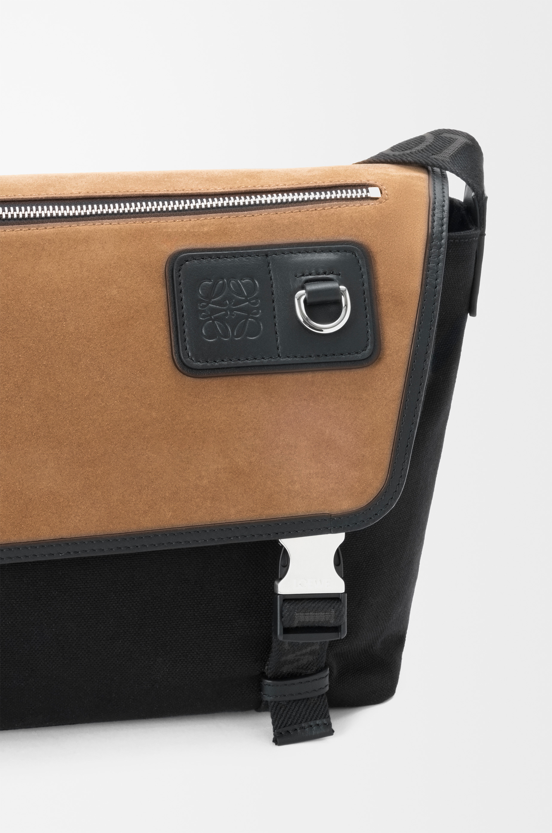 Medium Flex messenger in canvas and suede - 8